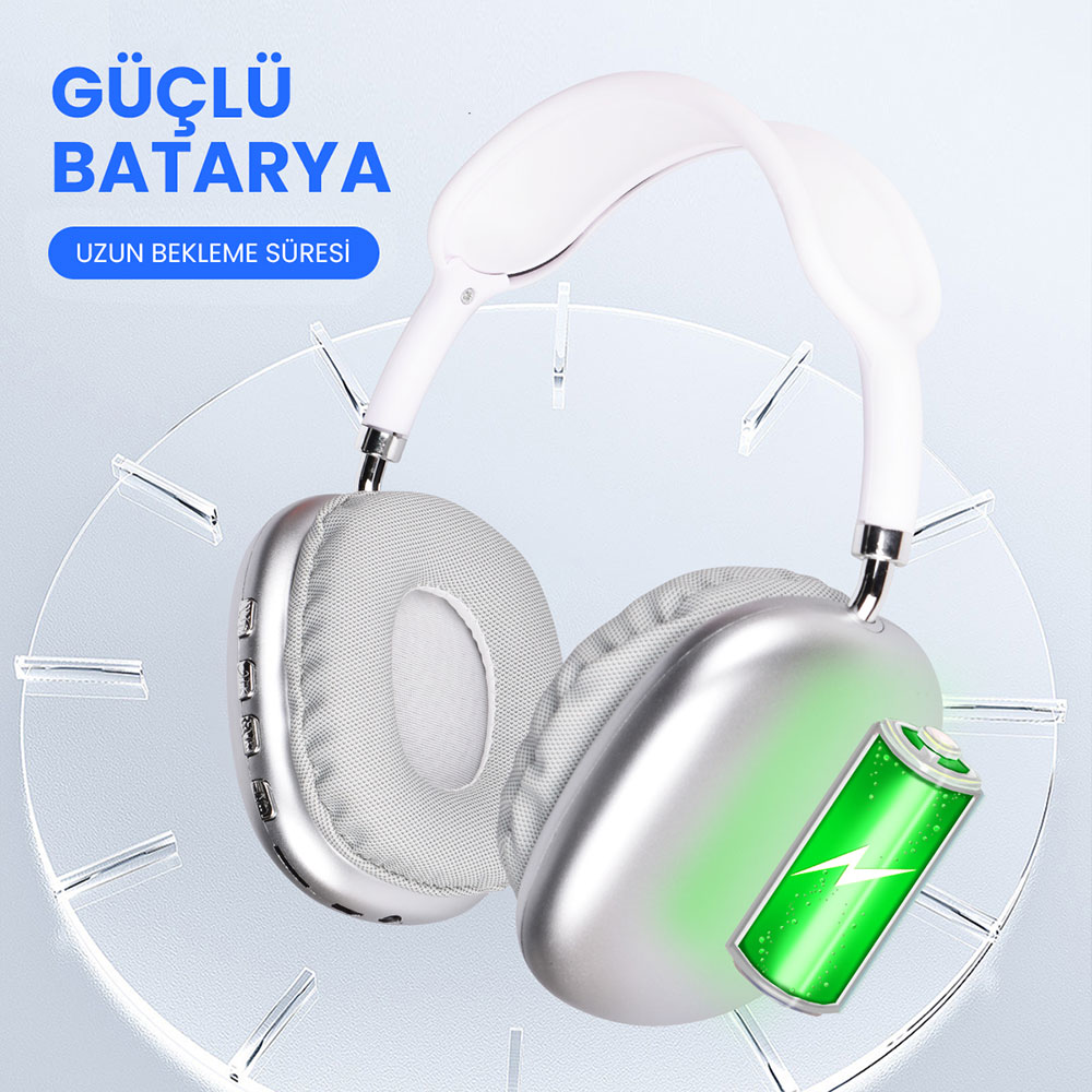 Lapas Bluetooth Kulaklık P10 - Gümüş