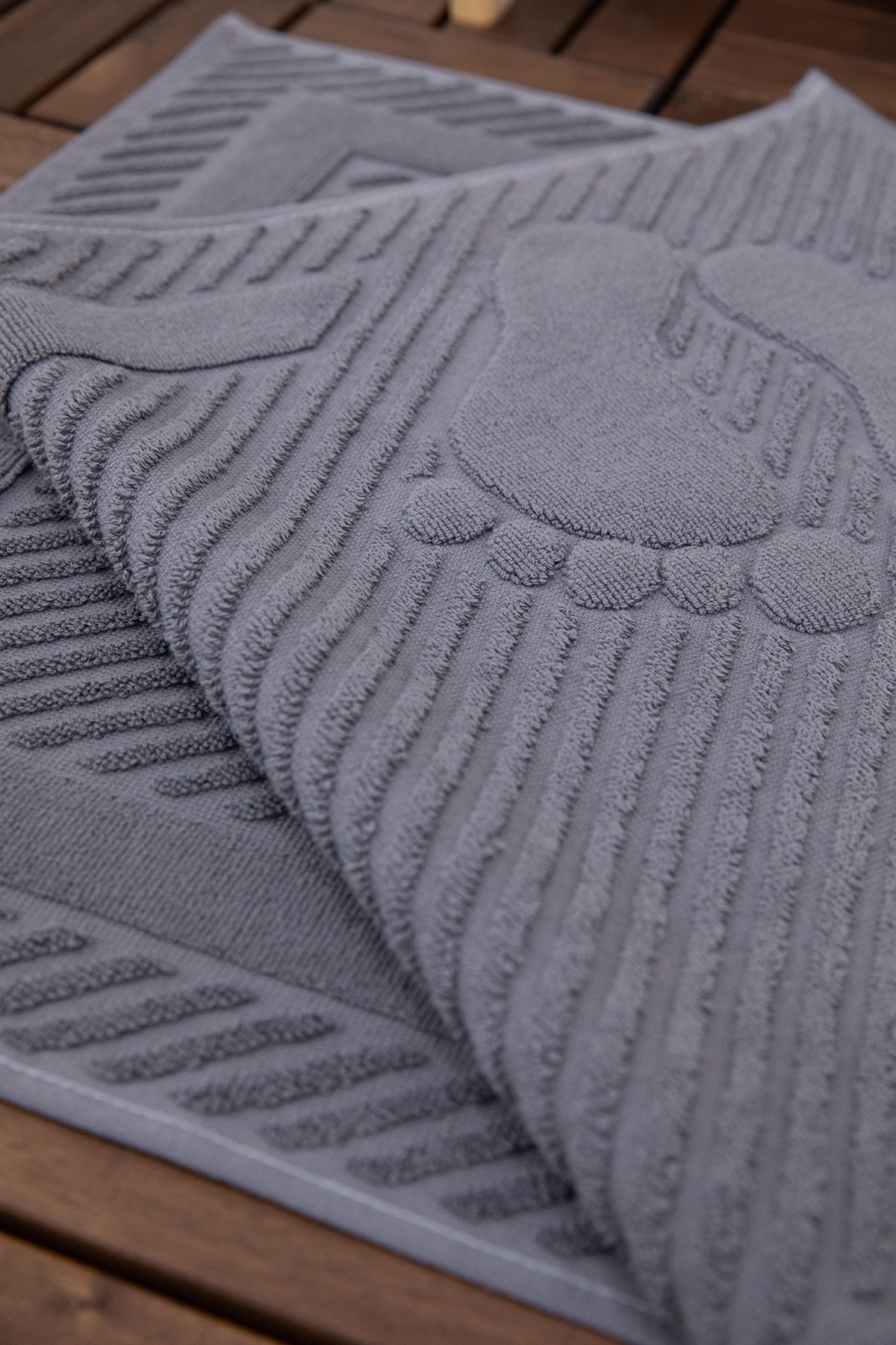 Leoline %100 Pamuk Premium 2'li Ayak Havlusu - Antrasit Leoline %100 Pamuk Premium 2'li Ayak Havlusu - Antrasit