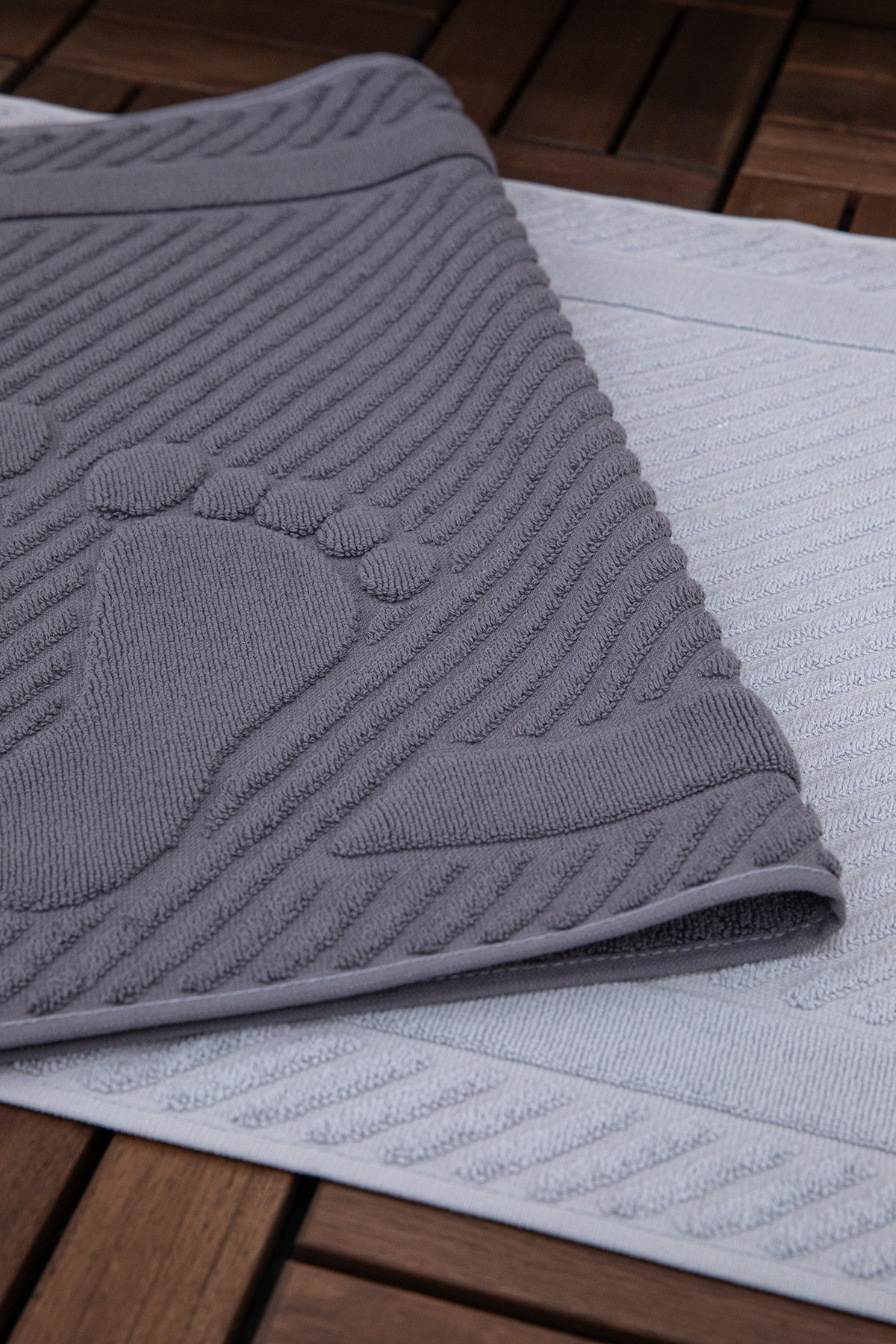 Leoline %100 Pamuk 2li Ayak Havlusu -Gri - Antrasi Leoline %100 Pamuk 2li Ayak Havlusu -Gri - Antrasi