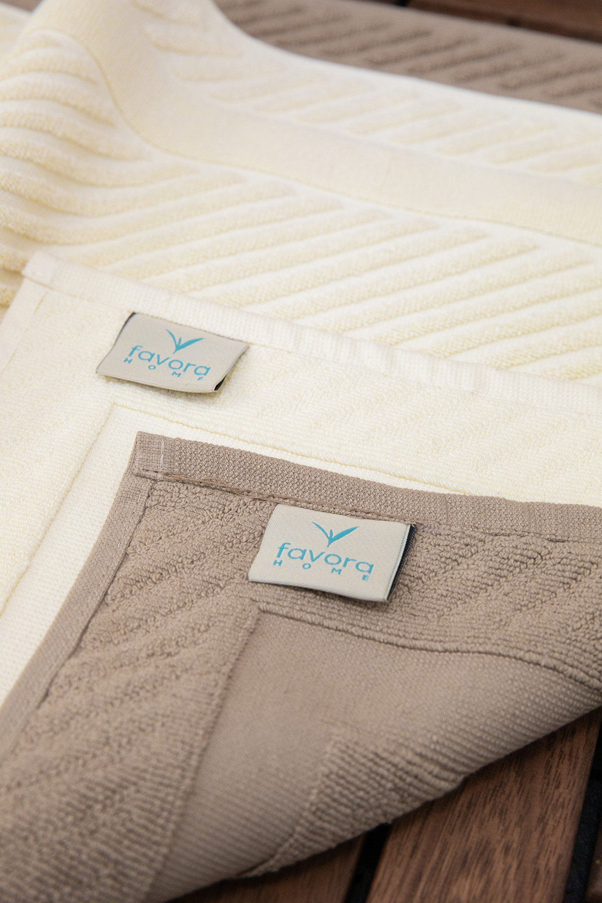 Leoline %100 Pamuk 2li Ayak Havlusu - Kahve - Bej Leoline %100 Pamuk 2li Ayak Havlusu - Kahve - Bej