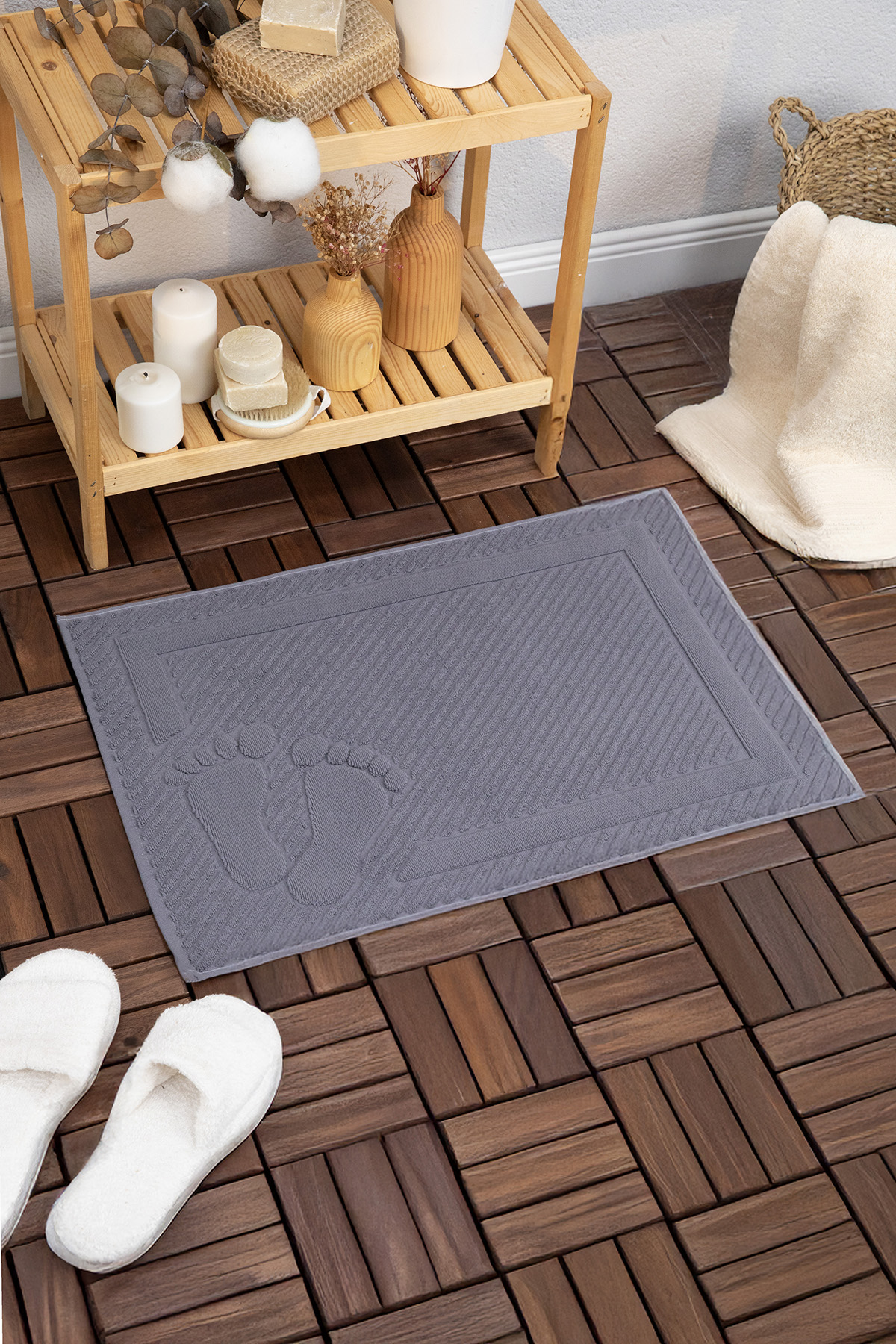 Leoline %100 Pamuk Premium Ayak Havlusu - Antrasit Leoline %100 Pamuk Premium Ayak Havlusu - Antrasit