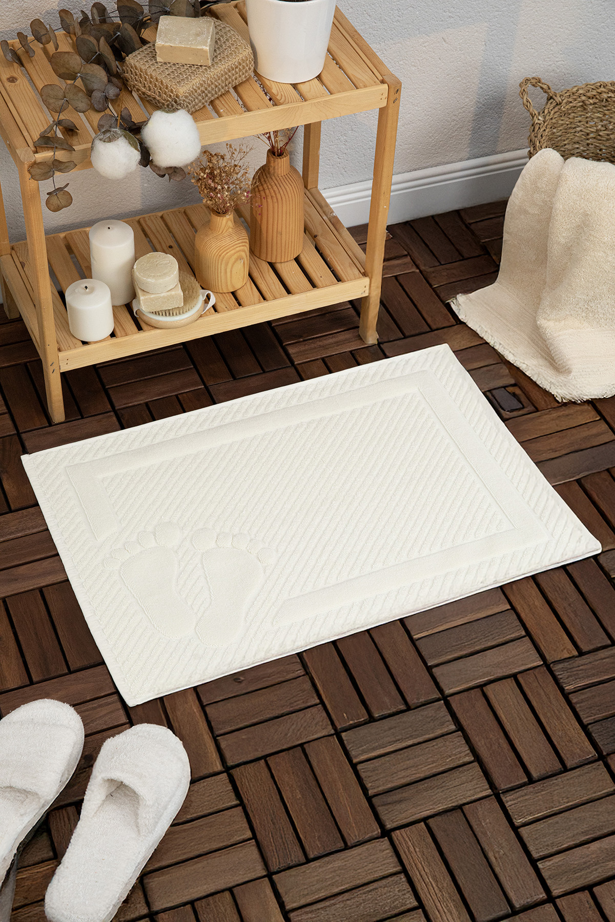 Leoline %100 Pamuk Premium Ayak Havlusu - Krem Leoline %100 Pamuk Premium Ayak Havlusu - Krem