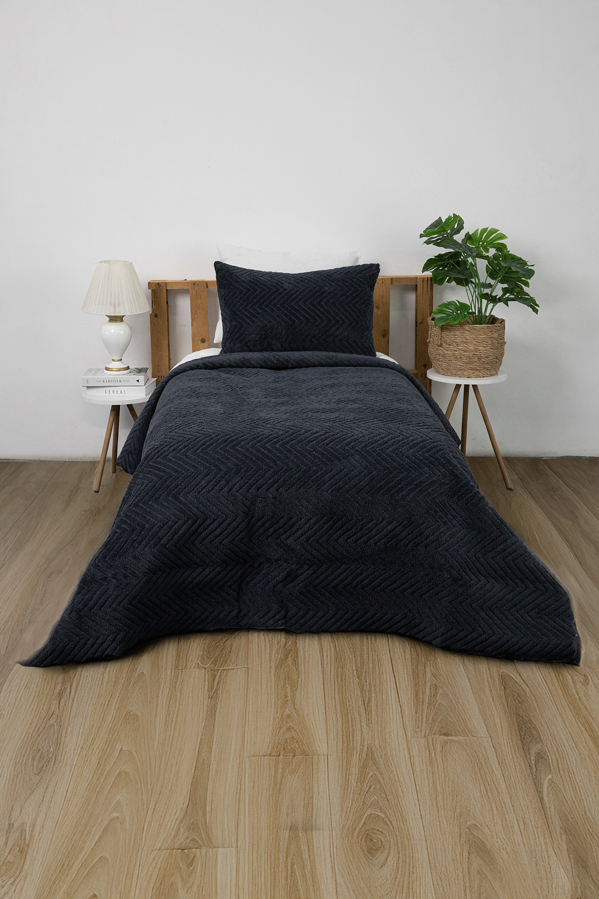 Liena Wellsoft Tek Kişilik Yatak Örtüsü - Antrasit Liena Wellsoft Tek Kişilik Yatak Örtüsü - Antrasit