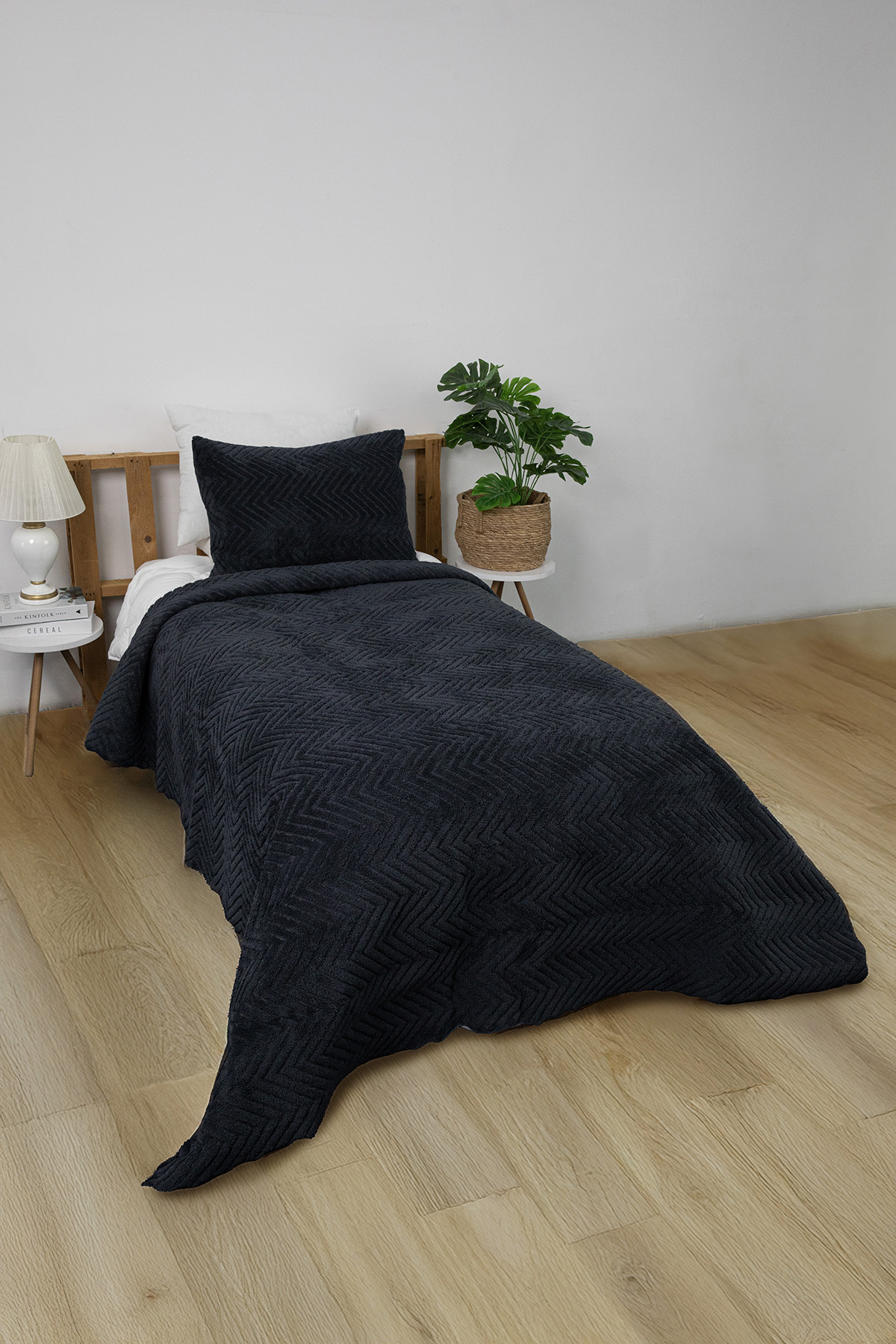 Liena Wellsoft Tek Kişilik Yatak Örtüsü - Antrasit Liena Wellsoft Tek Kişilik Yatak Örtüsü - Antrasit