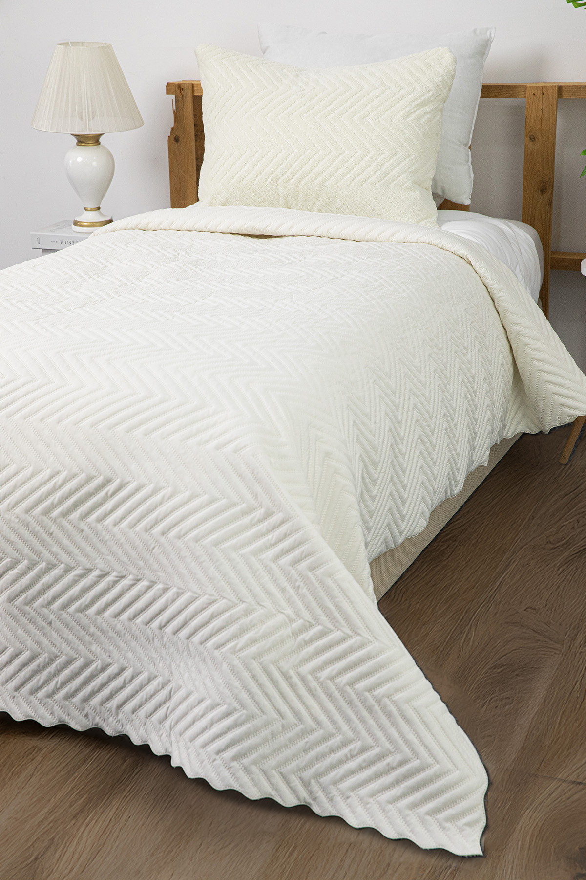 Liena Wellsoft Tek Kişilik Yatak Örtüsü - Krem Liena Wellsoft Tek Kişilik Yatak Örtüsü - Krem