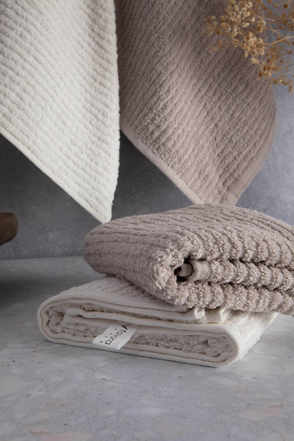 Line %100 Pamuk Luxury 6 Parça Havlu Hamam Seti - Bej Krem Line %100 Pamuk Luxury 6 Parça Havlu Hamam Seti - Bej Krem