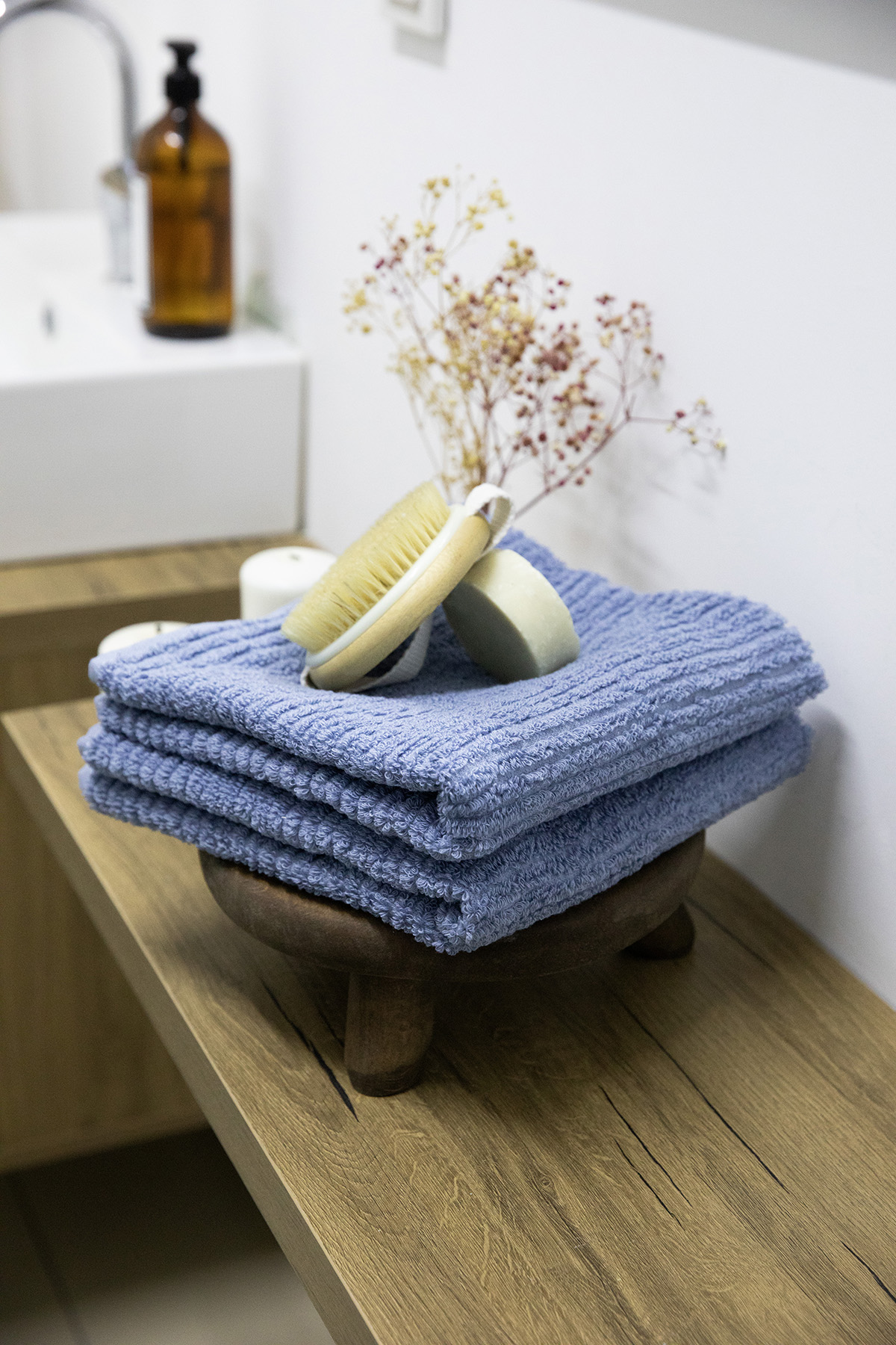 Line Luxury 2li El Yüz Havlusu 50x90 - İndigo Line Luxury 2li El Yüz Havlusu 50x90 - İndigo