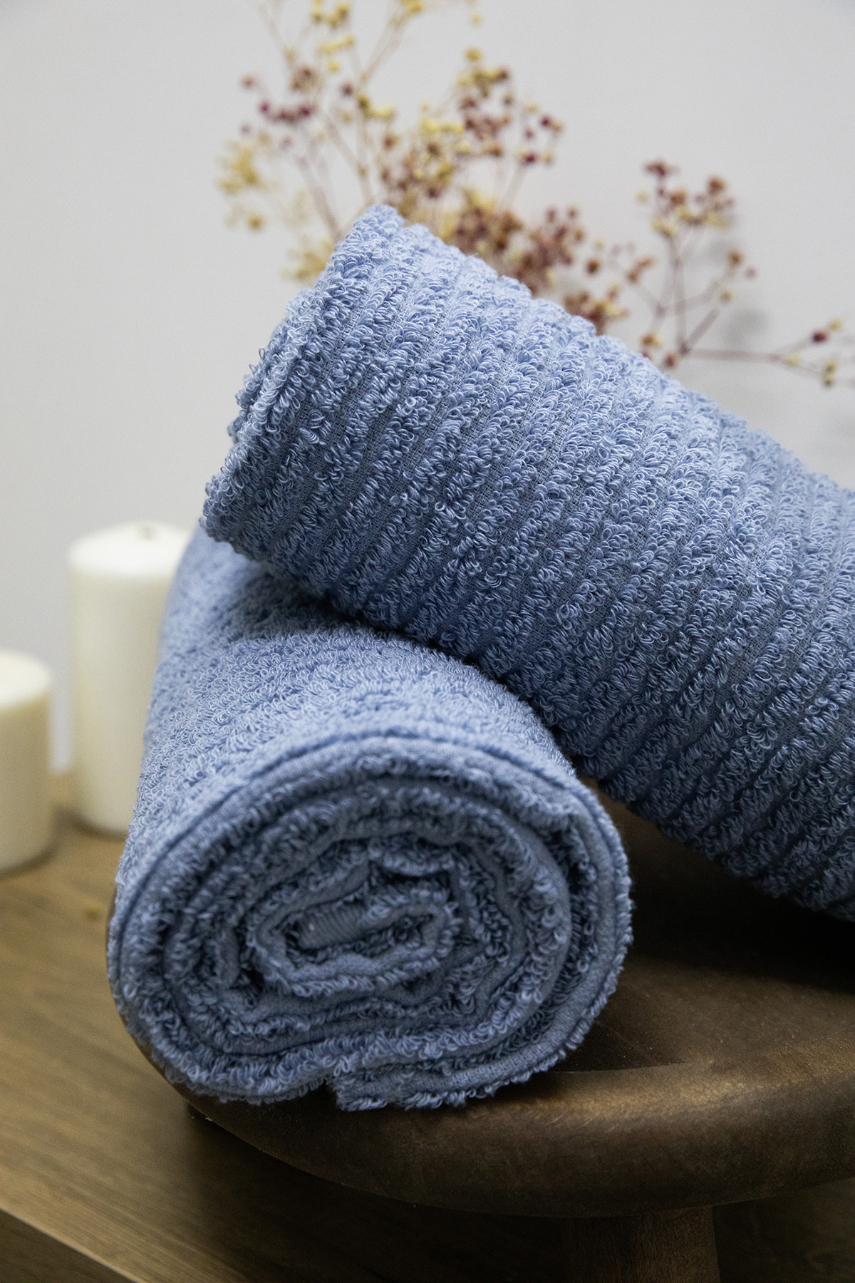 Line Luxury 2li El Yüz Havlusu 50x90 - İndigo Line Luxury 2li El Yüz Havlusu 50x90 - İndigo