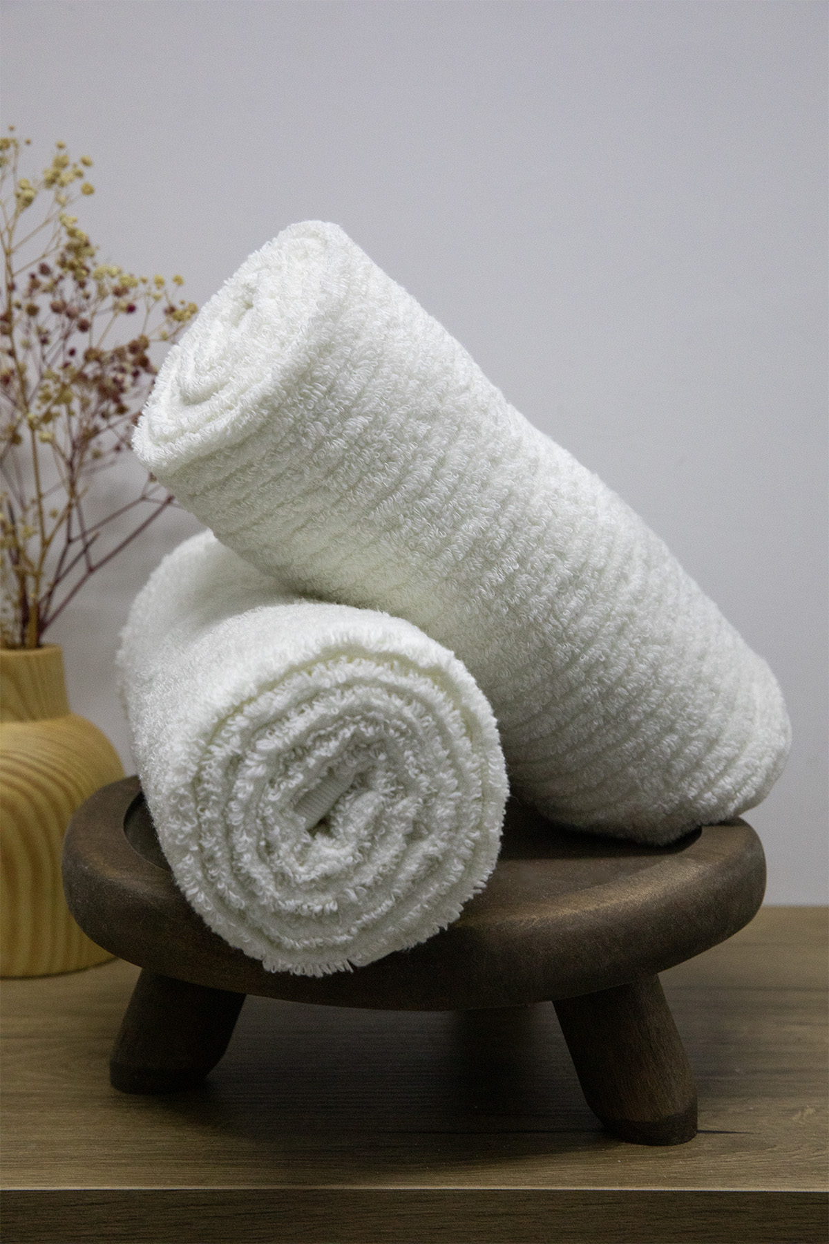 Line Luxury 2li El Yüz Havlusu 50x90 - Krem Line Luxury 2li El Yüz Havlusu 50x90 - Krem