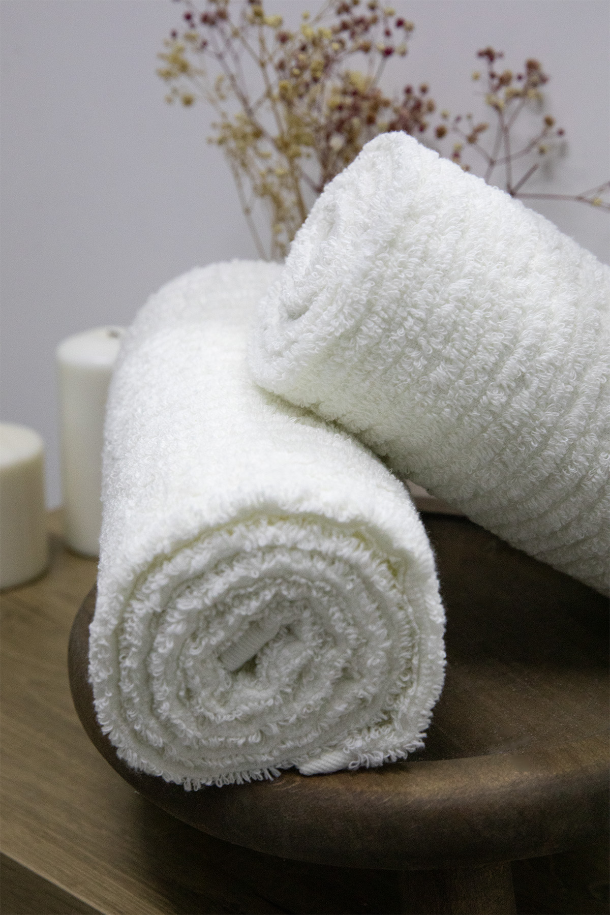 Line Luxury Pamuklu 2li El Yüz Havlusu 50x90 - Krem