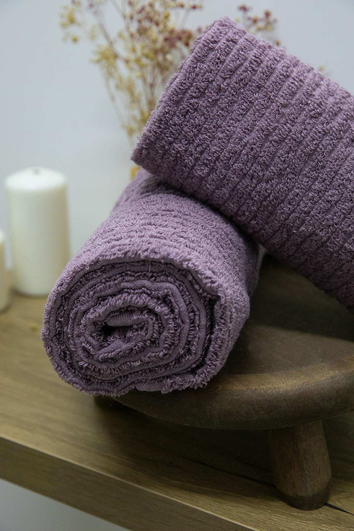 Line Luxury 2li El Yüz Havlusu 50x90 - Mürdüm Line Luxury 2li El Yüz Havlusu 50x90 - Mürdüm