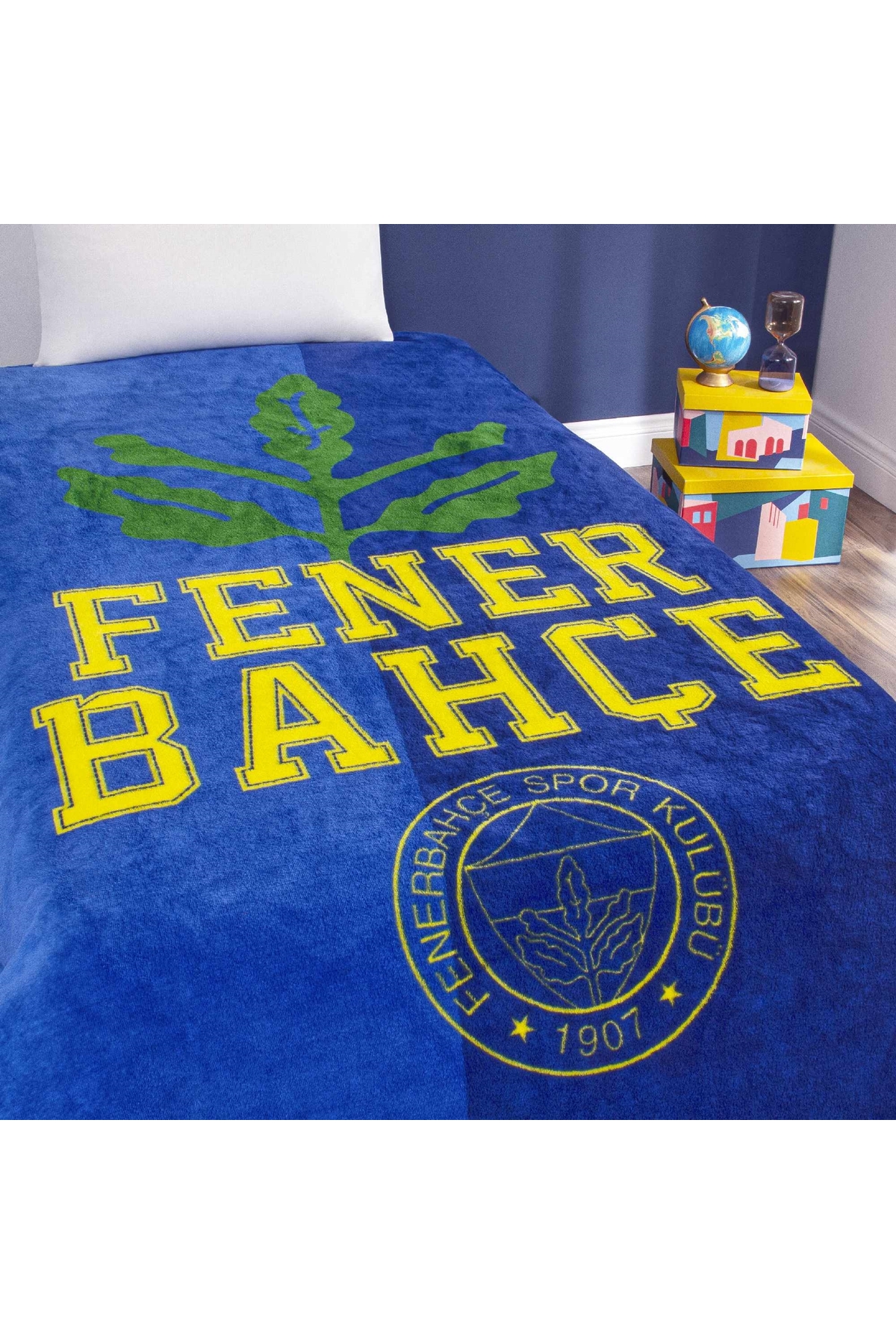 Lisanslı Fenerbahçe Palamut Logo Tek Kişilik Battaniye Lisanslı Fenerbahçe Palamut Logo Tek Kişilik Battaniye