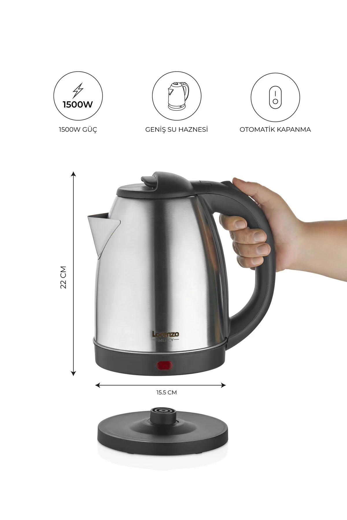 Lorenzo-Mercy Su Isıtıcısı İnox