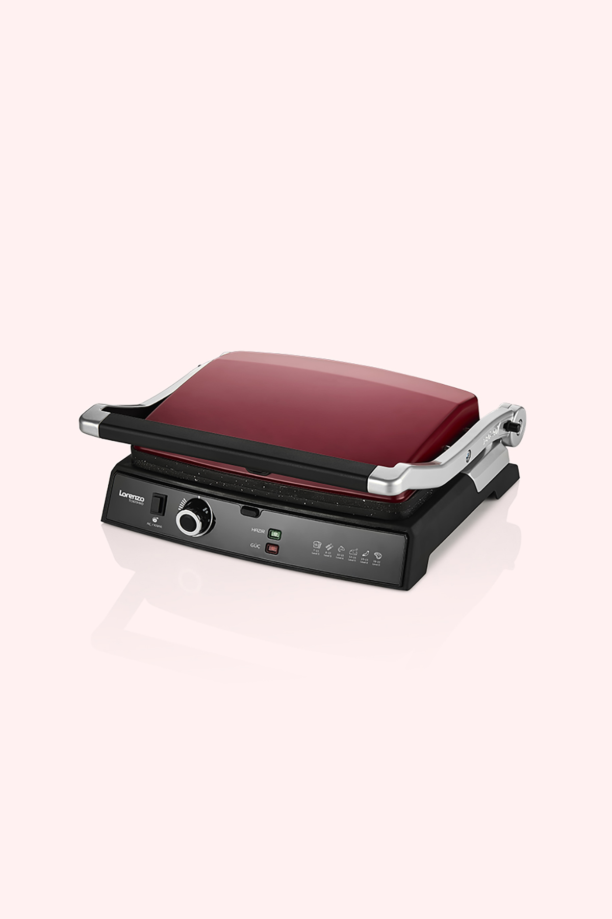 Lorenzo Tostpro 2000 W 6 Dilim Tost Makinesi - Kırmızı Lorenzo Tostpro 2000 W 6 Dilim Tost Makinesi - Kırmızı