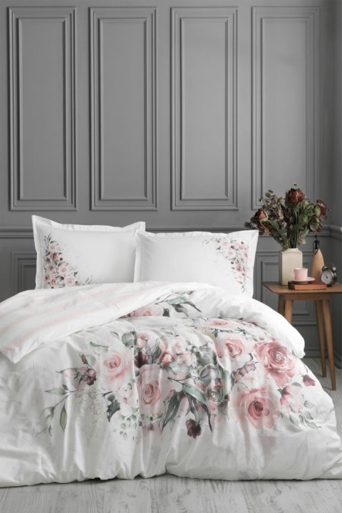 Marco Rosa Çift Kişilik Nevresim Takımı - Beyaz Marco Rosa Çift Kişilik Nevresim Takımı - Beyaz