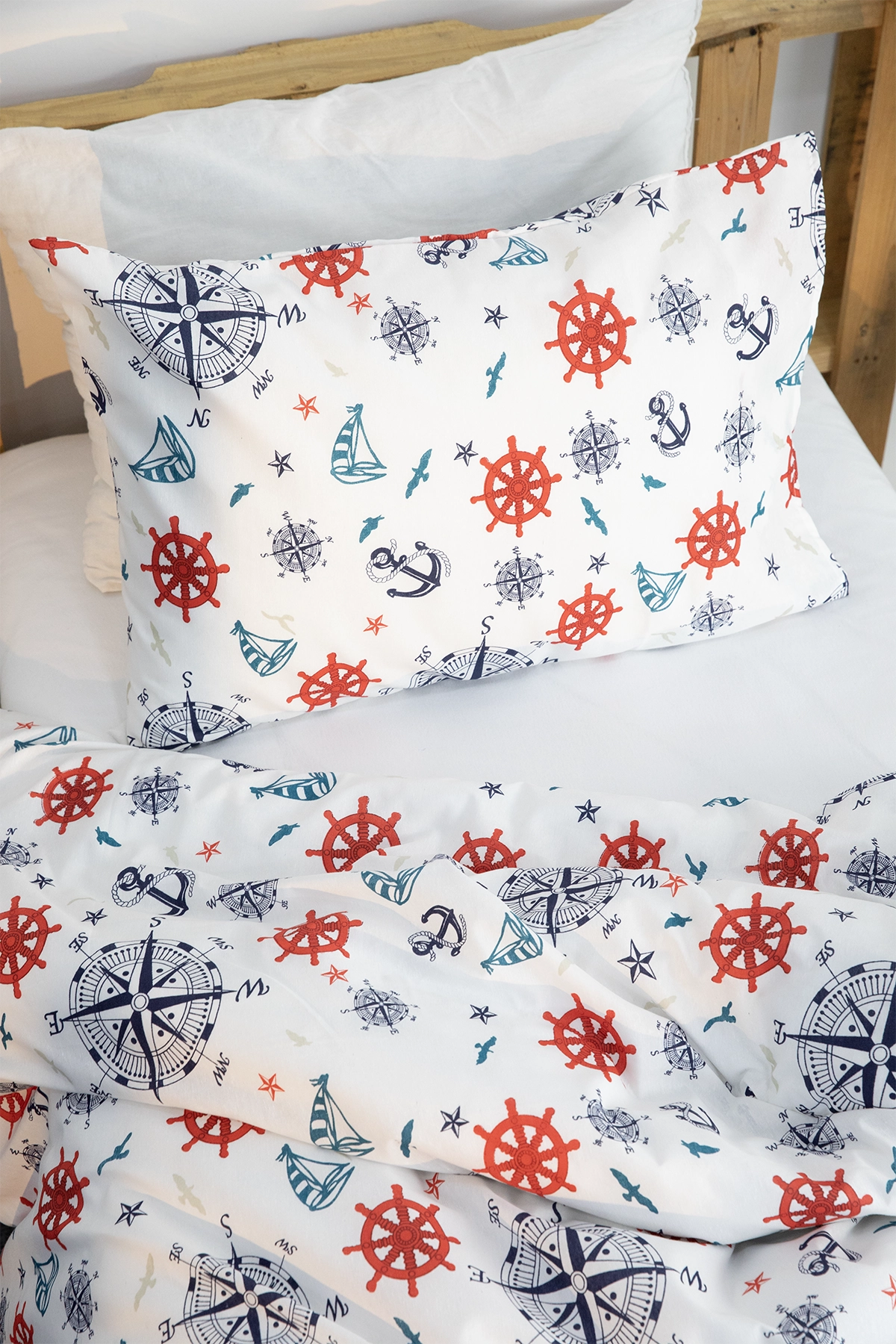 Marin Tek Kişilik Nevresim Seti - Lacivert Marin Tek Kişilik Nevresim Seti - Lacivert