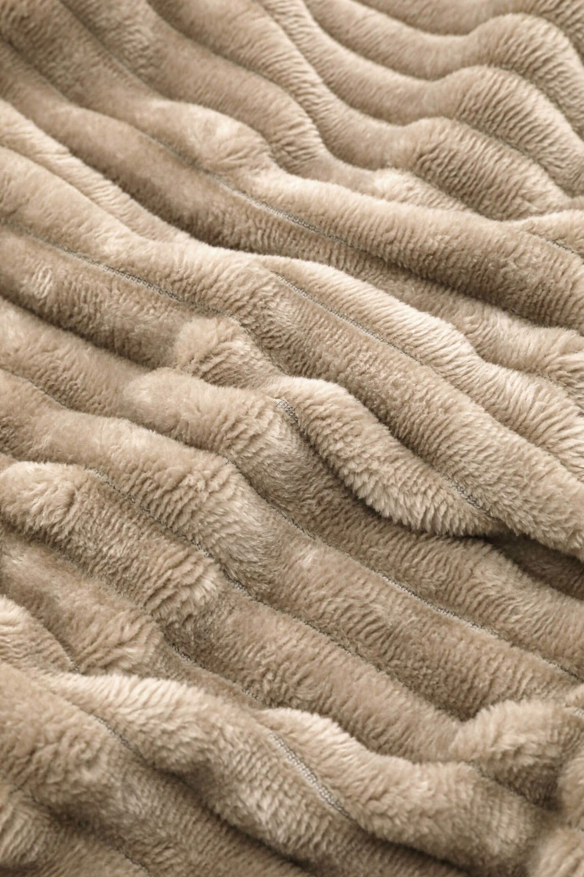 Merinos Eternity Fitilli Peluş Çift Kişilik Nevresim Takımı - Bej