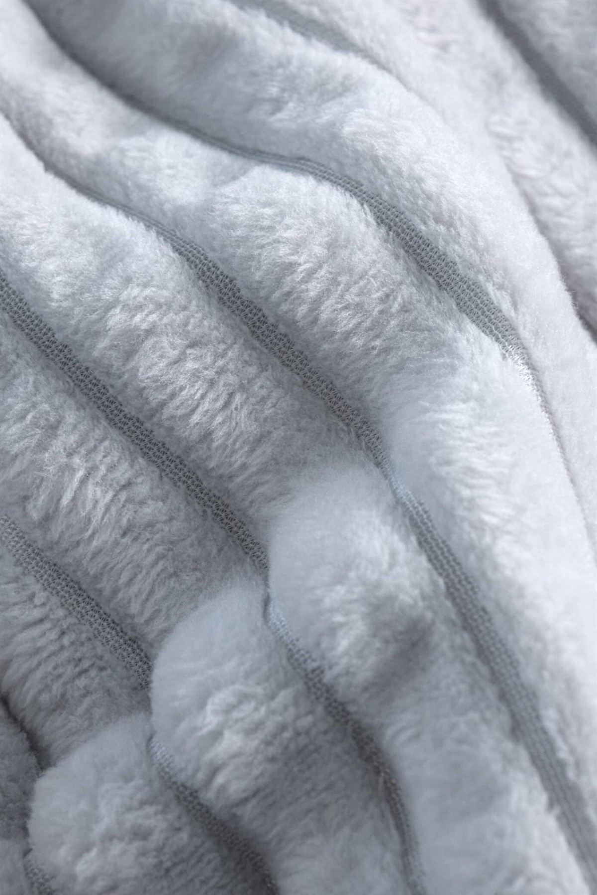 Merinos Modern Line 2 Parça Tek Kişilik Battaniye Seti - Gri
