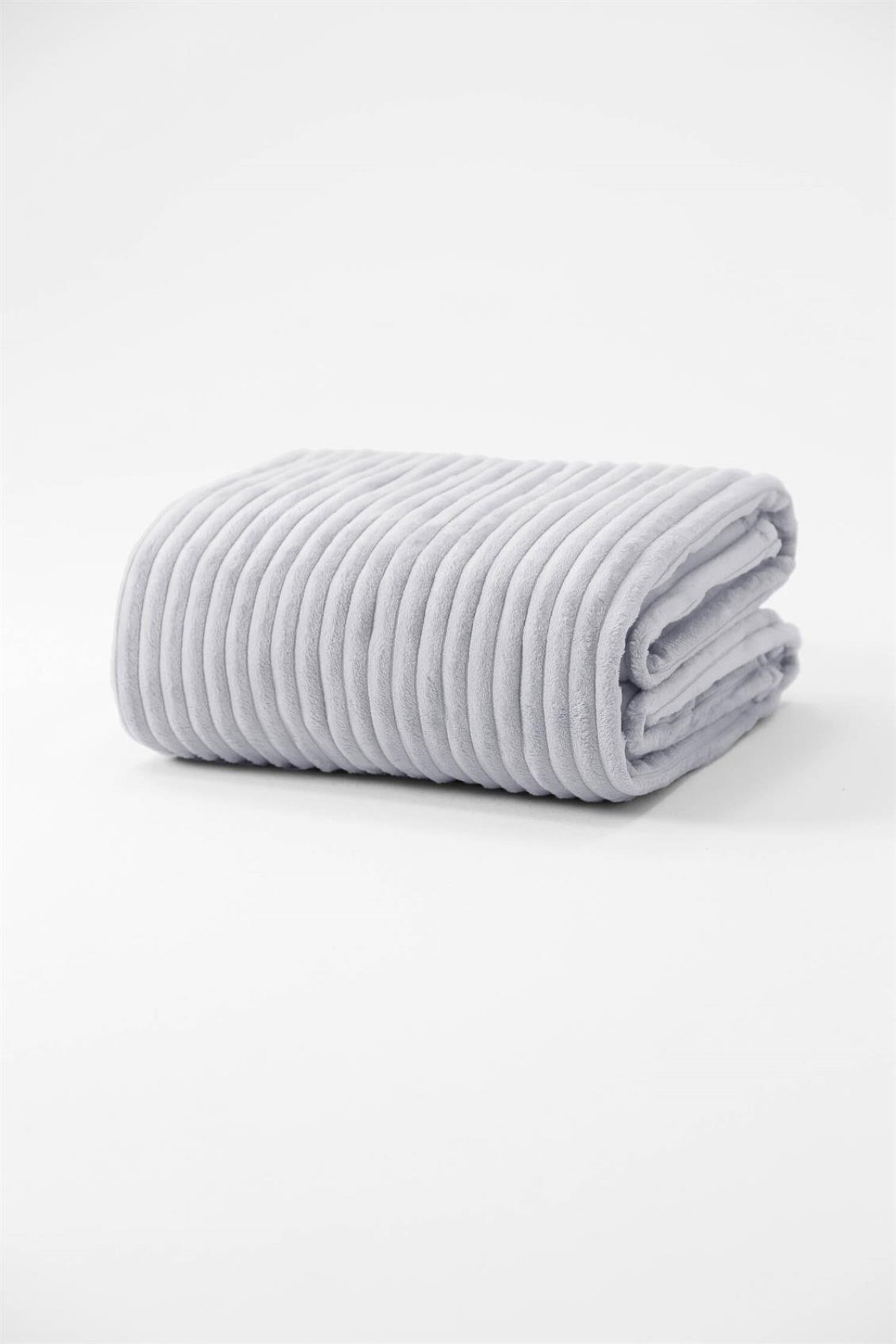 Merinos Modern Line 2 Parça Tek Kişilik Battaniye Seti - Gri