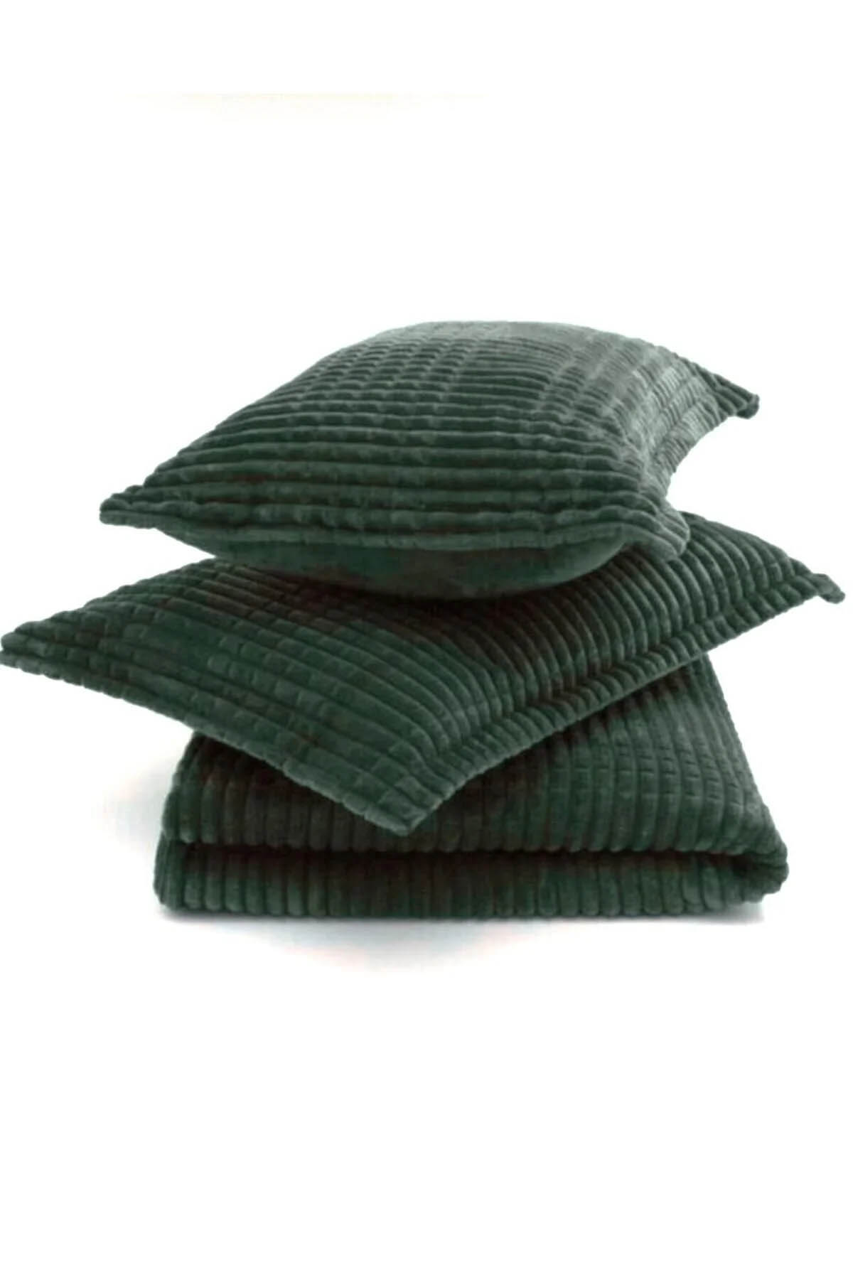 Merinos Modern Line 3 Parça Battaniye Seti - Yeşil Merinos Modern Line 3 Parça Battaniye Seti - Yeşil