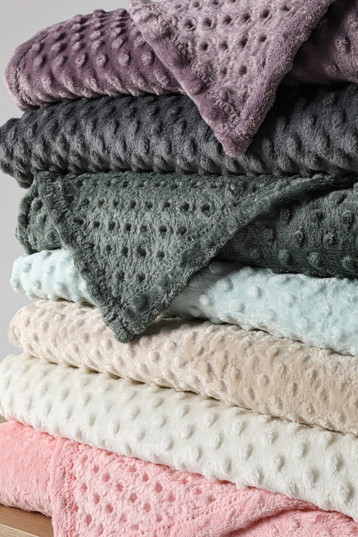 Merinos Pearl Tomurcuk Çift Kişilik Battaniye - Pembe