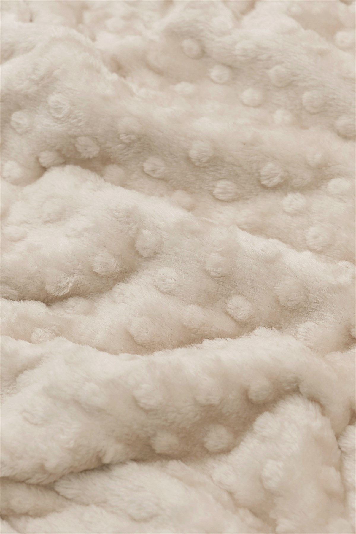 Merinos Pearl Tomurcuk Çift Kişilik Battaniye - Sütlü Kahve