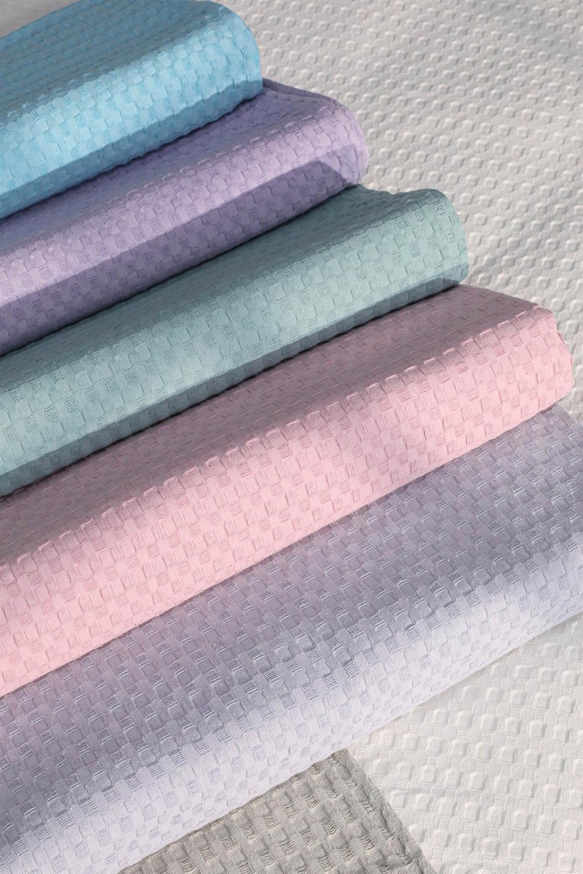 Minteks Daily Soft Çift Kişilik Pike - Turkuaz