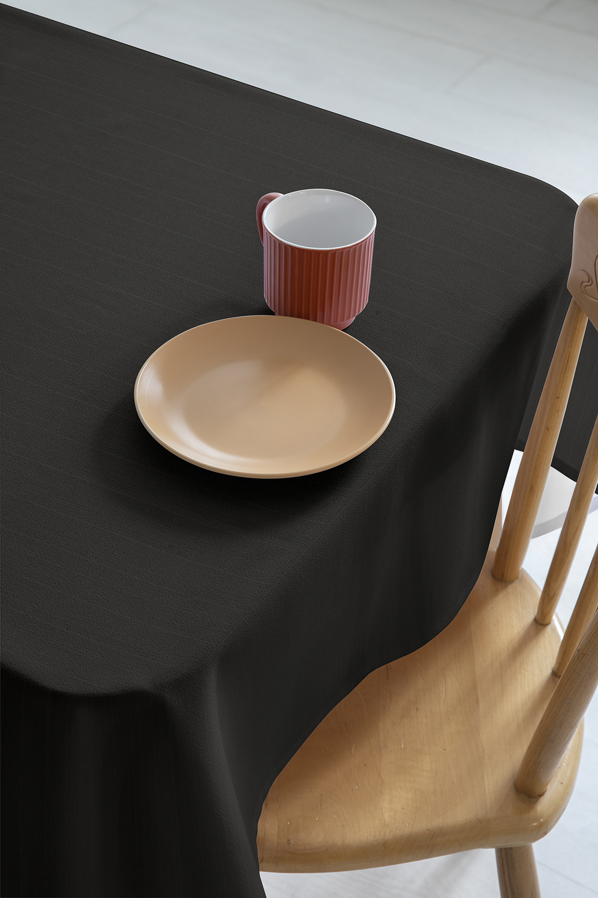 Nayra Keten Masa Örtüsü 160x220 - Siyah Nayra Keten Masa Örtüsü 160x220 - Siyah