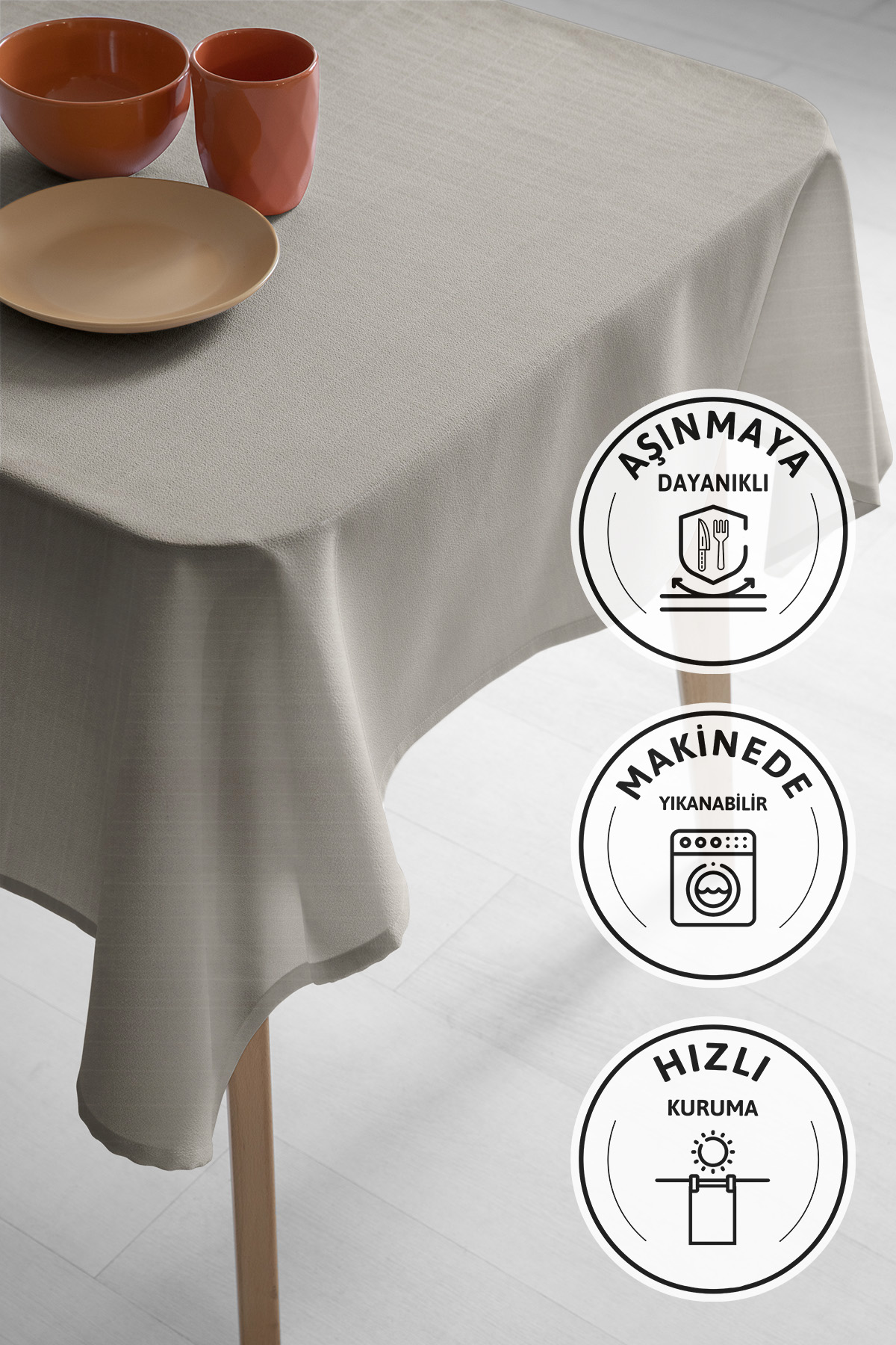 Nayra Keten Masa Örtüsü 160x220 - Vizon Nayra Keten Masa Örtüsü 160x220 - Vizon