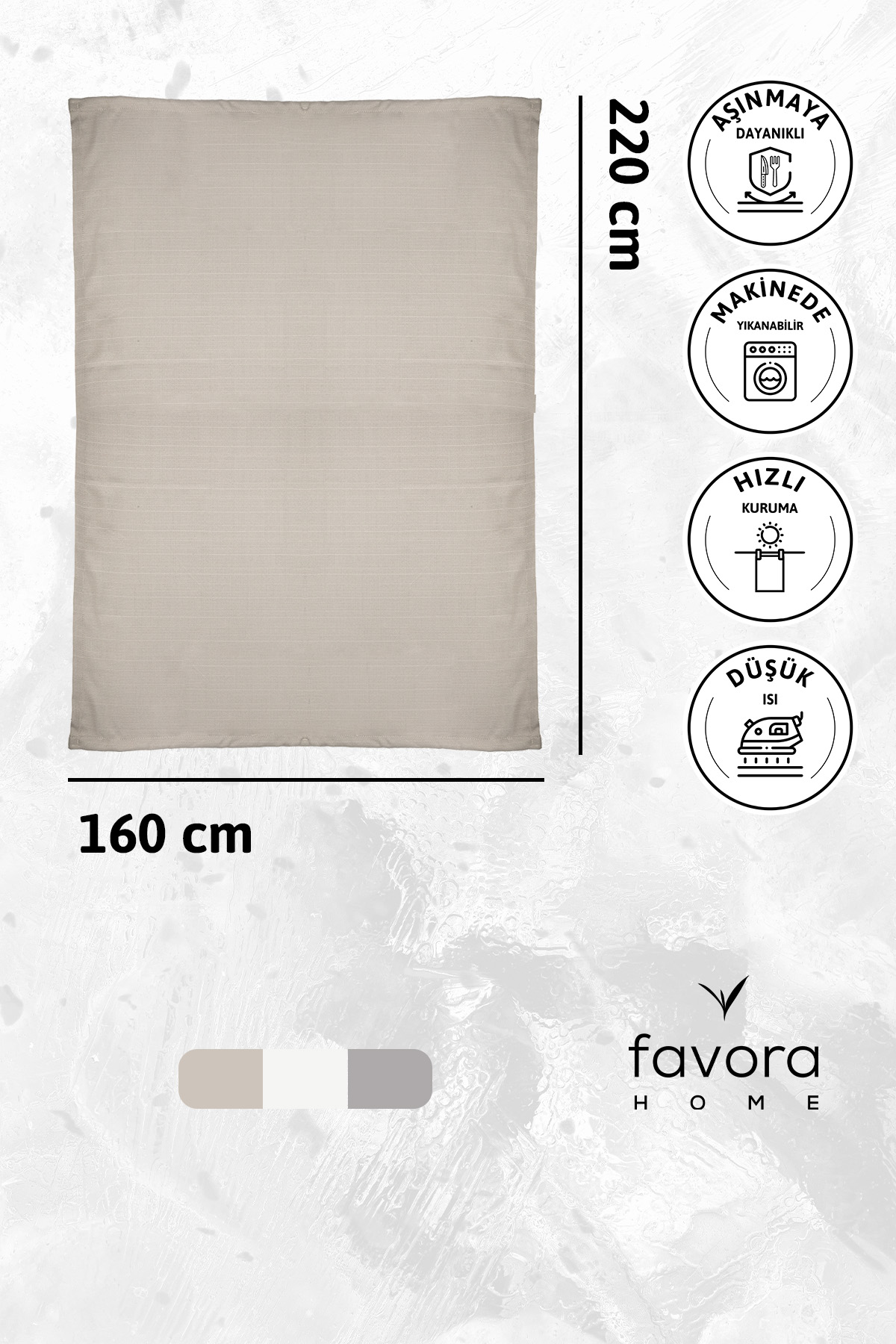 Nayra Keten Masa Örtüsü 160x220 - Vizon Nayra Keten Masa Örtüsü 160x220 - Vizon