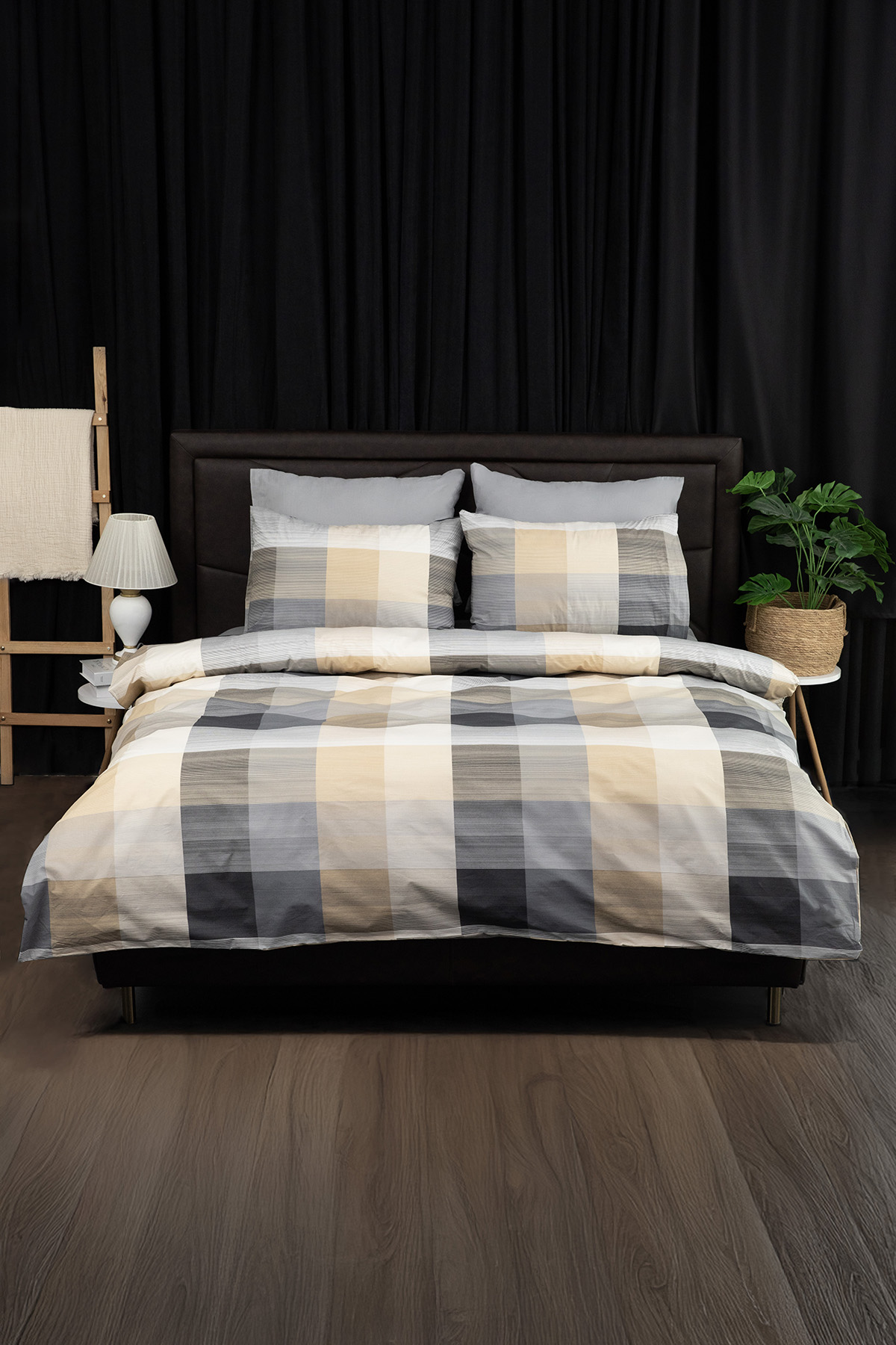 Nevora Premium %100 Pamuk Çift Kişilik Nevresim Takımı - Gri Nevora Premium %100 Pamuk Çift Kişilik Nevresim Takımı - Gri