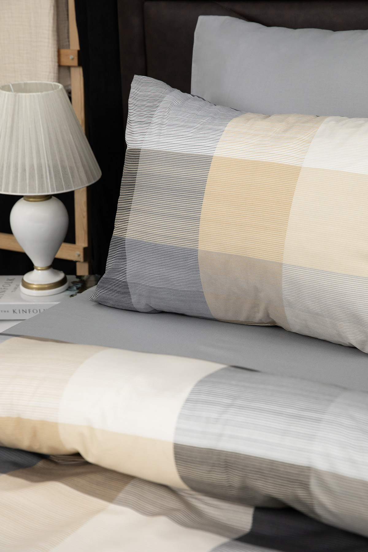Nevora Premium %100 Pamuk Çift Kişilik Nevresim Takımı - Gri