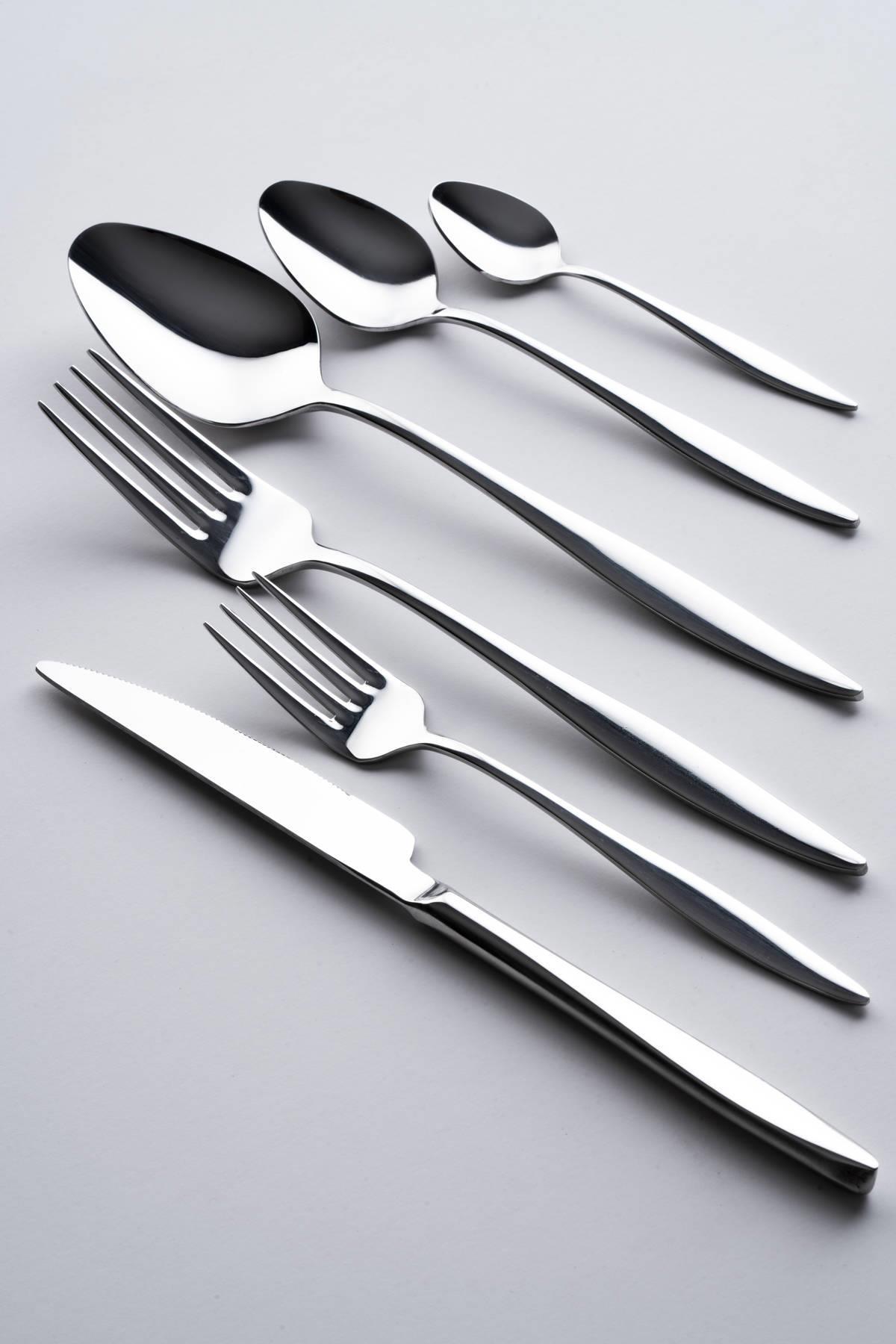 Acar Nova 72 Parça Çatal Kaşık Bıçak Takımı - Silver YT-07698