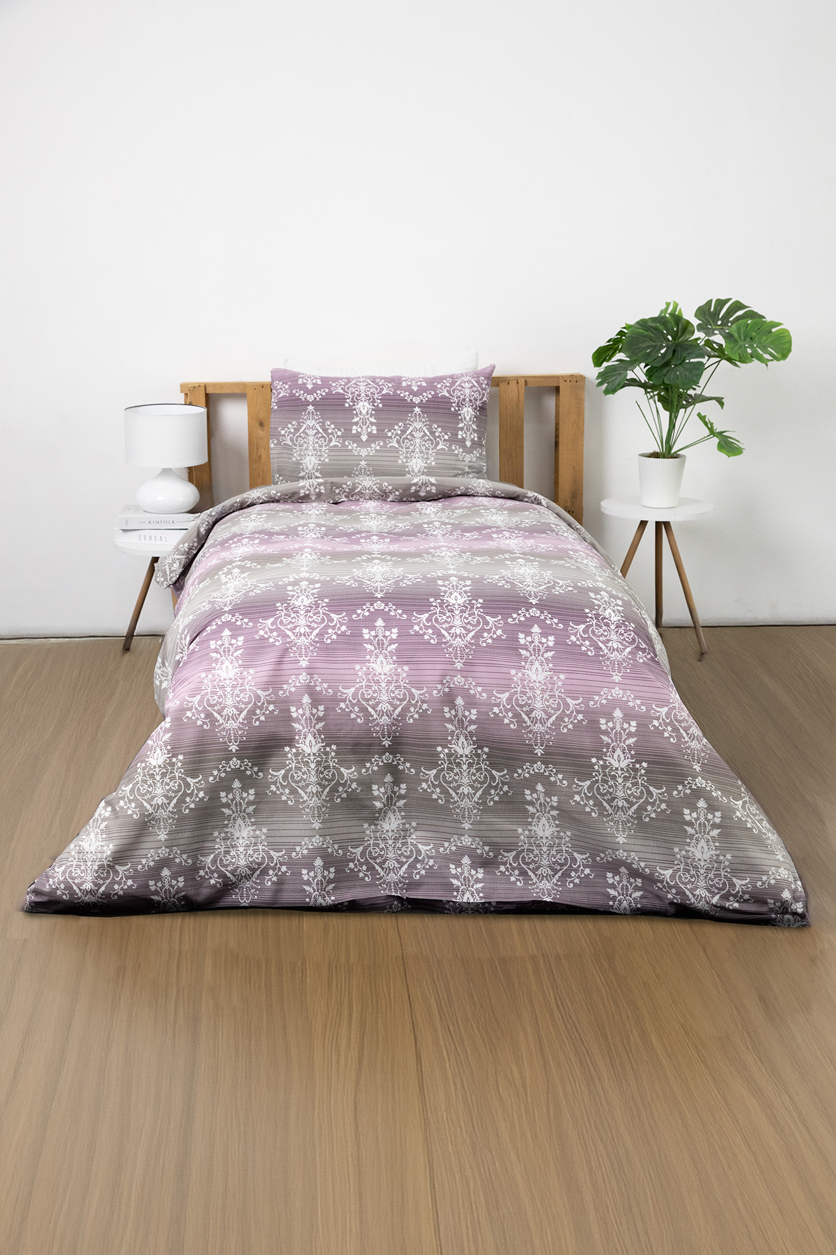 Nova Lastikli Çarşaflı Tek Kişilik Nevresim Takımı - Mor Nova Lastikli Çarşaflı Tek Kişilik Nevresim Takımı - Mor