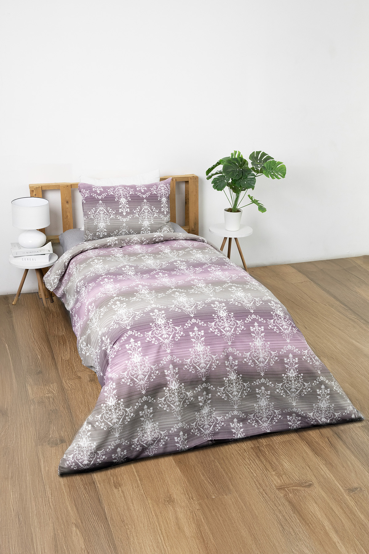 Nova Lastikli Çarşaflı Tek Kişilik Nevresim Takımı - Mor Nova Lastikli Çarşaflı Tek Kişilik Nevresim Takımı - Mor