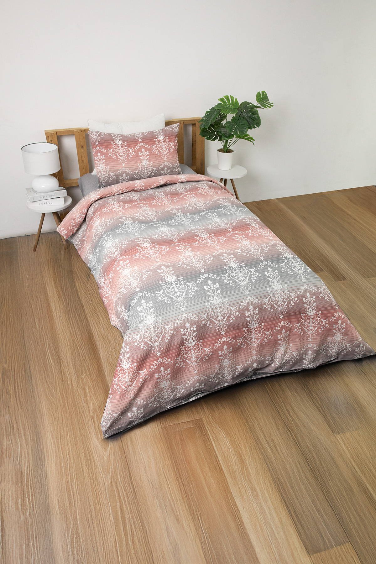 Nova Lastikli Tek Kişilik Nevresim Takımı - Pembe Nova Lastikli Tek Kişilik Nevresim Takımı - Pembe