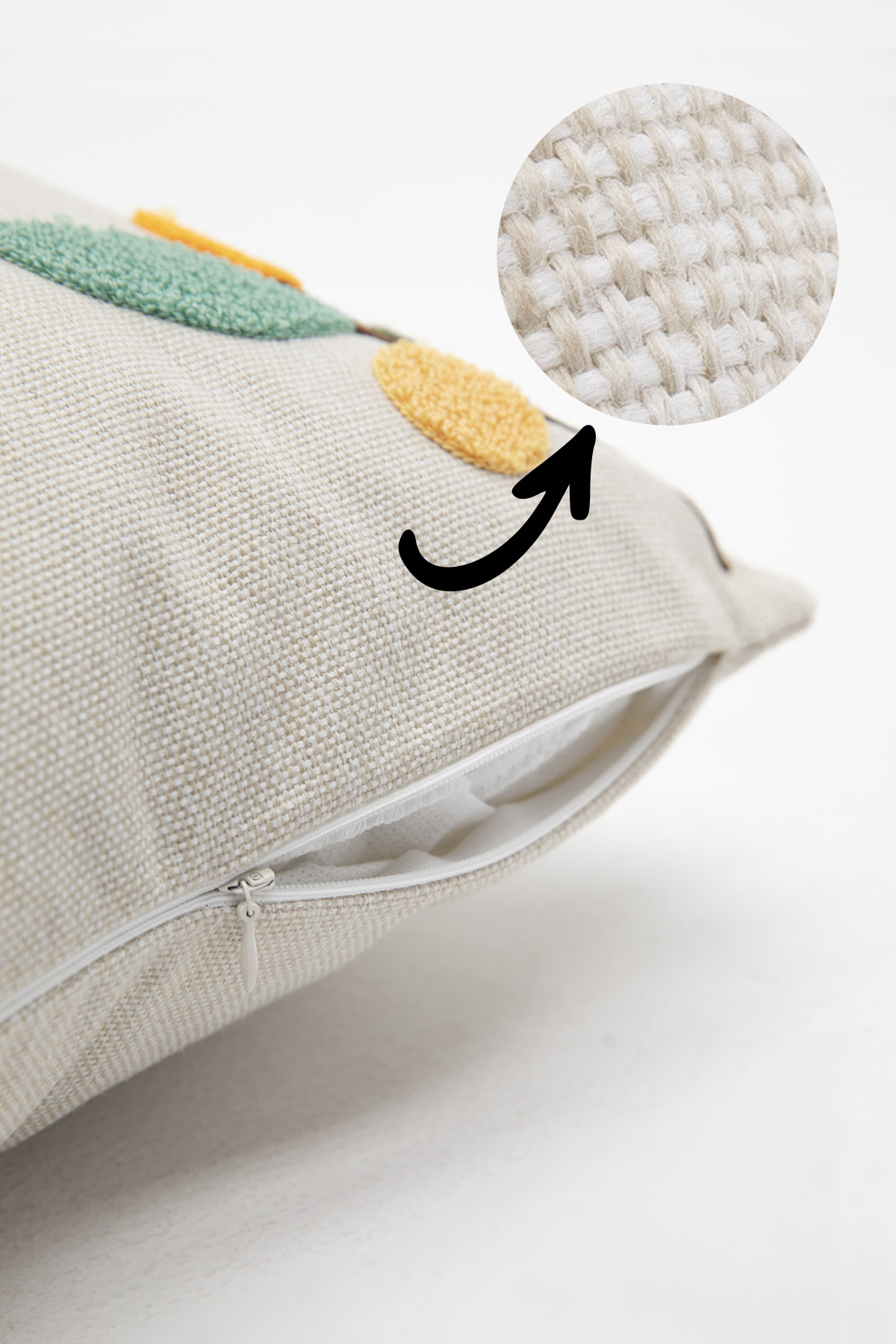 Olivya Keten Punch Nakışlı 2'li Kırlent Kılıfı 42x42 - Yeşil Olivya Keten Punch Nakışlı 2'li Kırlent Kılıfı 42x42 - Yeşil