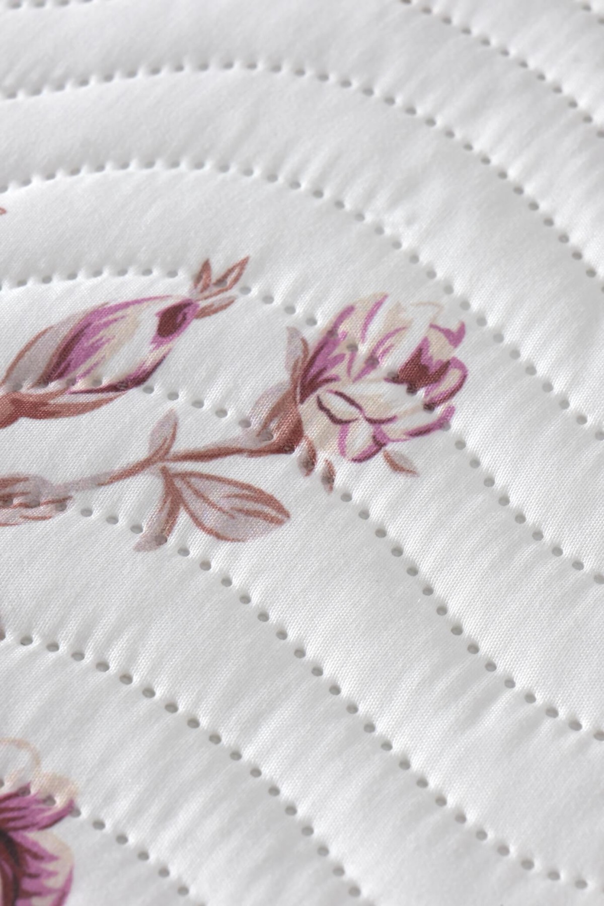Örtüm Flower Tek Kişilik Kapitone Yatak Örtüsü Takımı - Pembe
