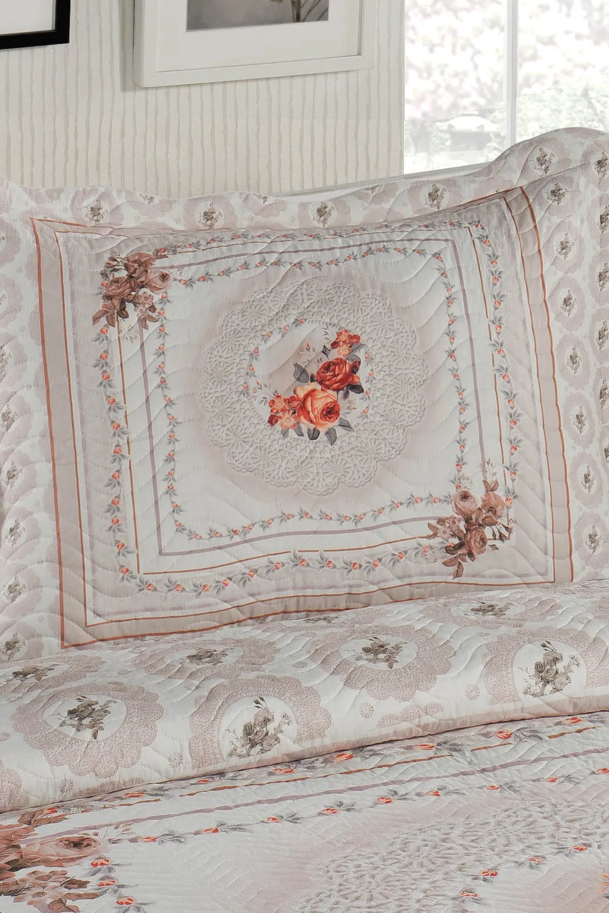 Örtüm Rosemary Tek Kişilik Kapitone Yatak Örtüsü Takımı - Bej Örtüm Rosemary Tek Kişilik Kapitone Yatak Örtüsü Takımı - Bej