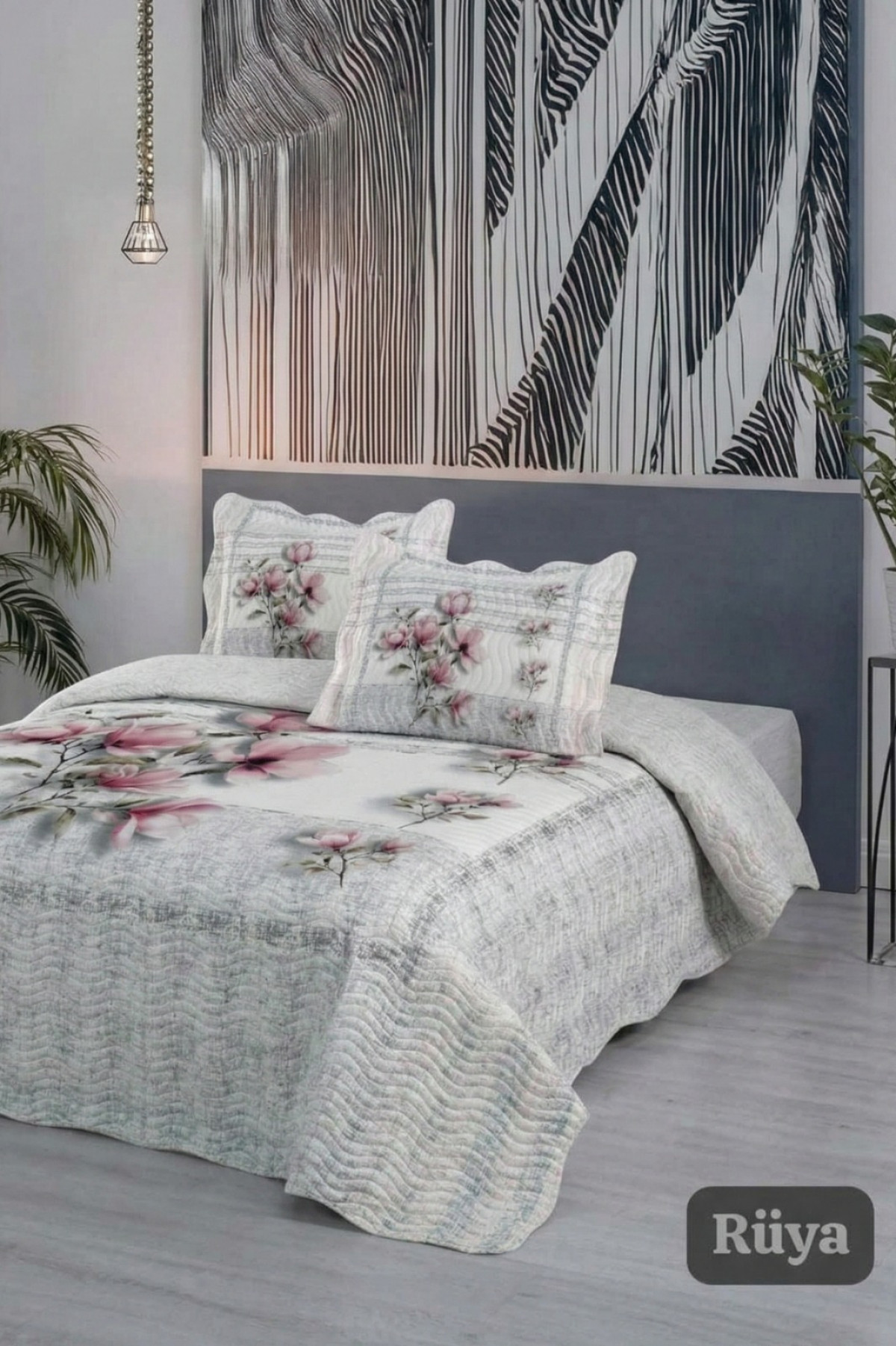 Örtüm Rüya Çift Kişilik Kapitone Yatak Örtüsü Takımı Örtüm Rüya Çift Kişilik Kapitone Yatak Örtüsü Takımı