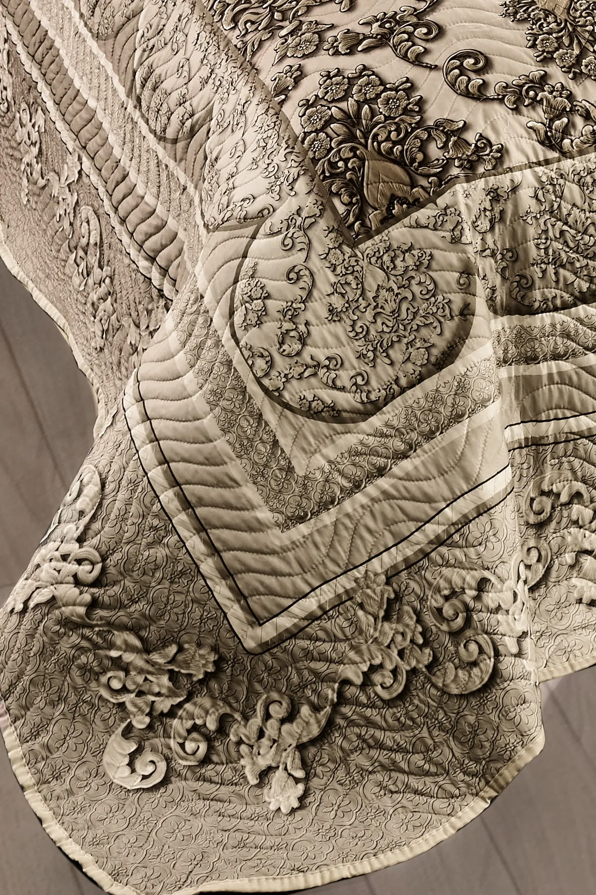 Örtüm Sophia Kahve Çift Kişilik Kapitone Yatak Örtüsü Takımı - Kahverengi Örtüm Sophia Kahve Çift Kişilik Kapitone Yatak Örtüsü Takımı - Kahverengi