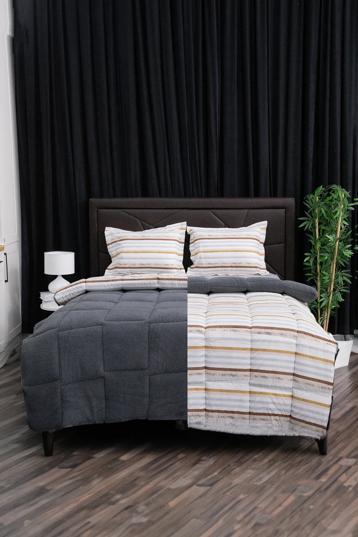 Oso Blanco Çift Kişilik Uyku Seti - Antrasit Oso Blanco Çift Kişilik Uyku Seti - Antrasit