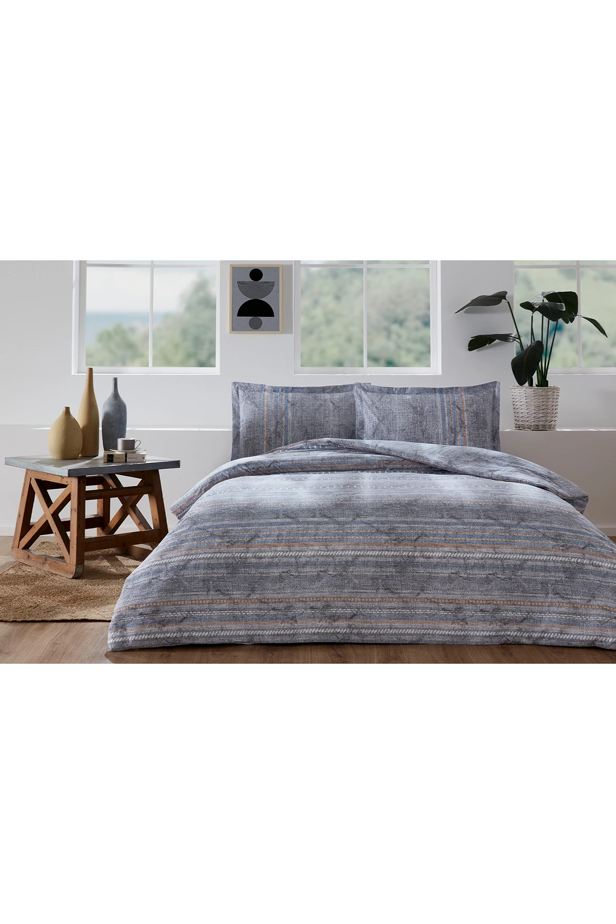 Özdilek Colorado Fitted Çift Kişilik Nevresim Takımı - Mavi
