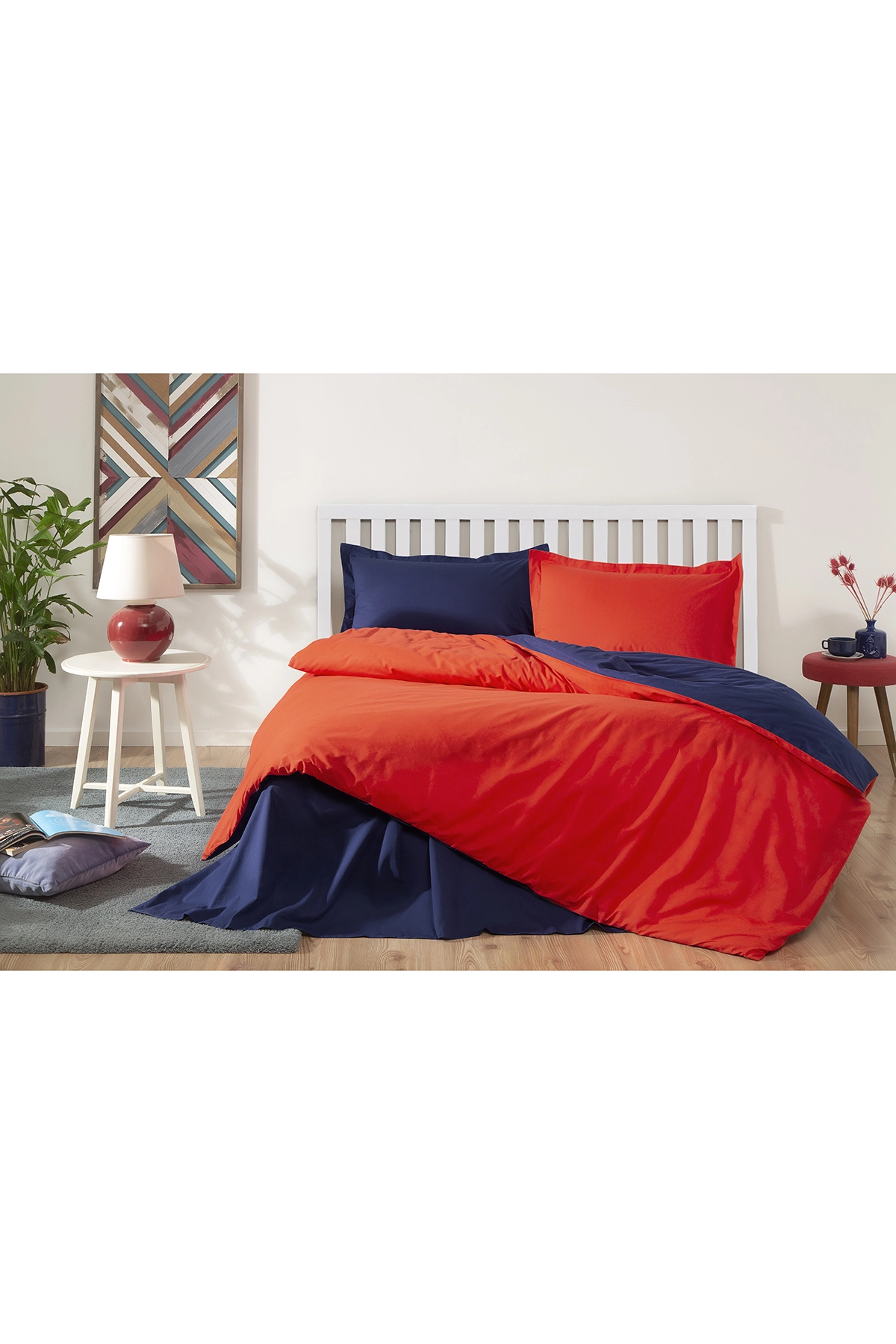 Özdilek Colormix Düz Tek Kişilik Nevresim Takımı - Kirmizi Lacivert Özdilek Colormix Düz Tek Kişilik Nevresim Takımı - Kirmizi Lacivert