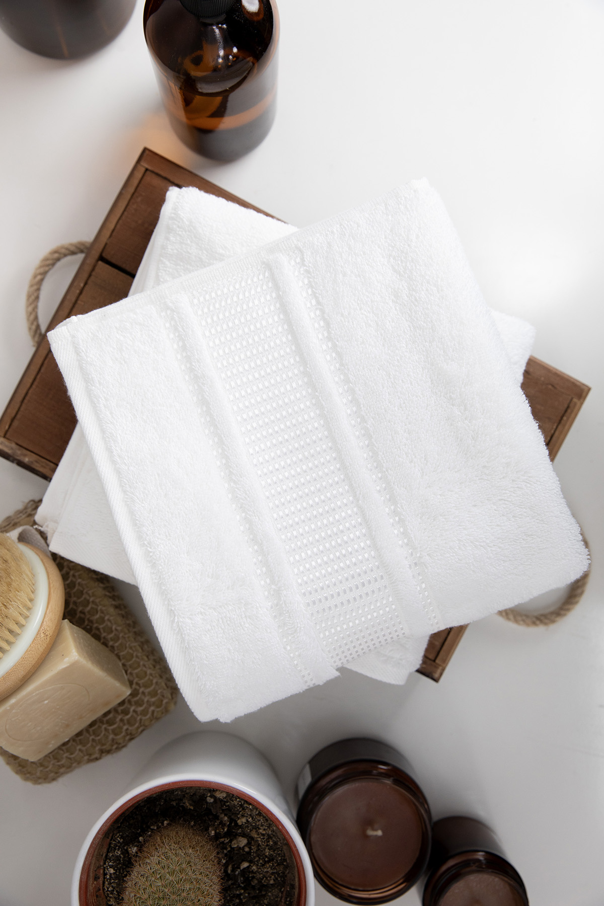 Özdilek Colourist 2'li El Yüz Havlusu 50x90 - Beyaz Özdilek Colourist 2'li El Yüz Havlusu 50x90 - Beyaz