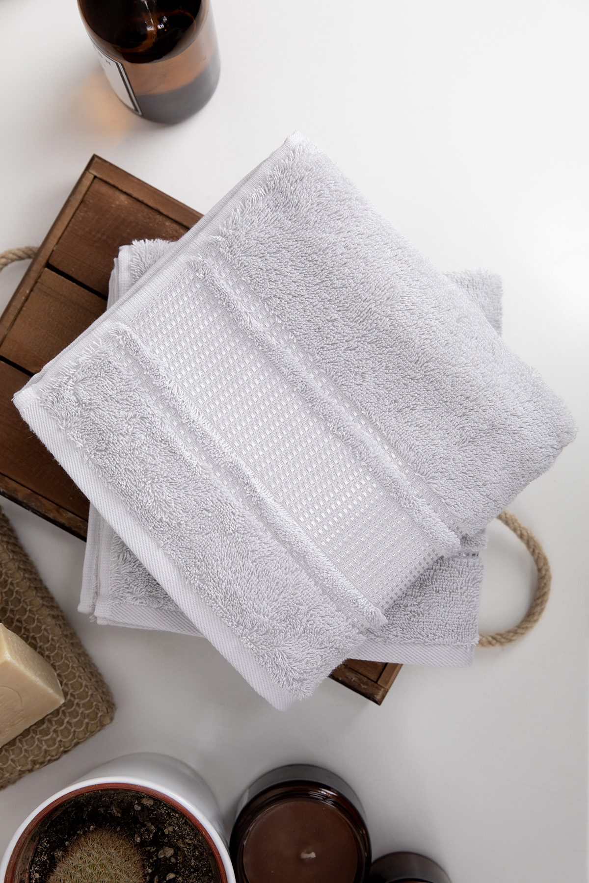 Özdilek Colourist 2'li El Yüz Havlusu 50x90 - Gri Özdilek Colourist 2'li El Yüz Havlusu 50x90 - Gri