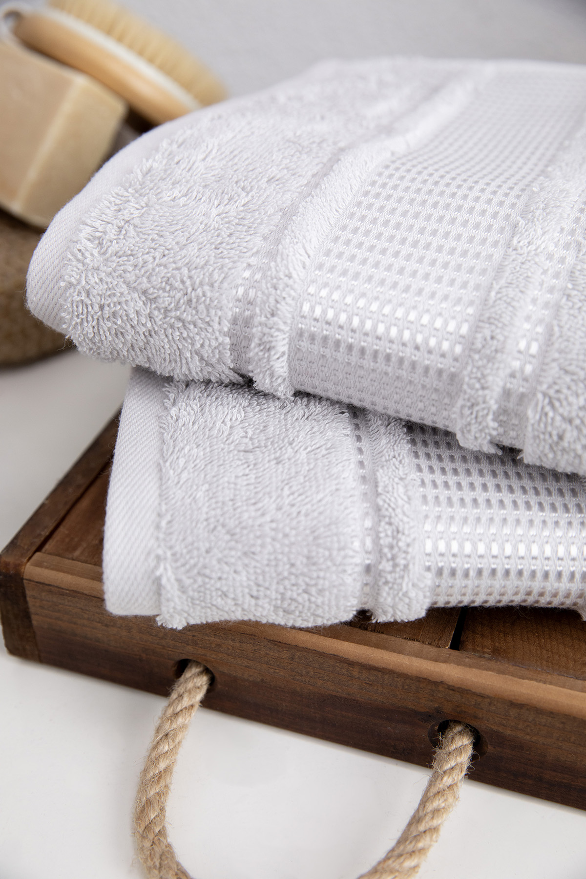 Özdilek Colourist 2'li El Yüz Havlusu 50x90 - Gri Özdilek Colourist 2'li El Yüz Havlusu 50x90 - Gri