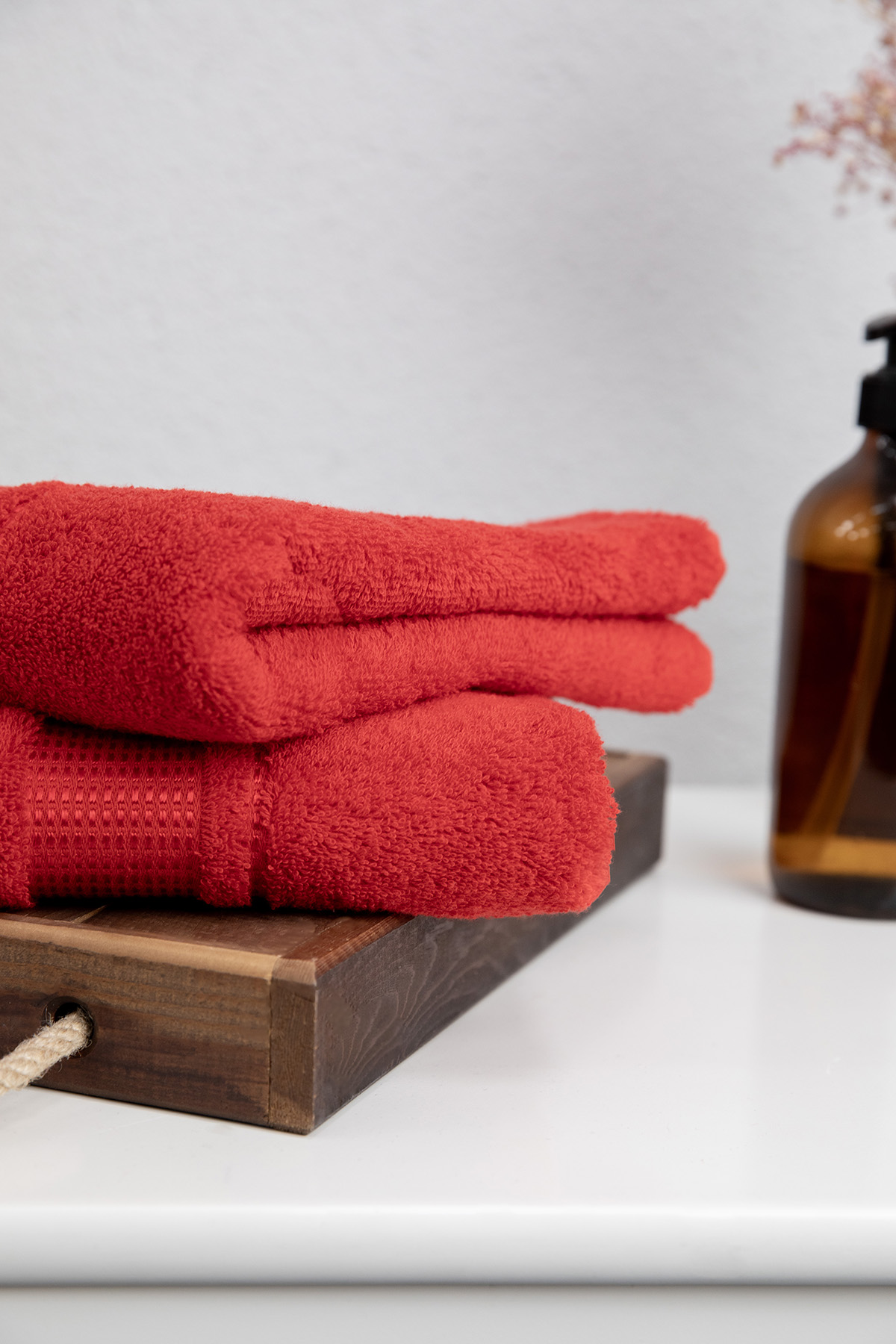 Özdilek Colourist 2'li El Yüz Havlusu 50x90 - Kırmızı Özdilek Colourist 2'li El Yüz Havlusu 50x90 - Kırmızı