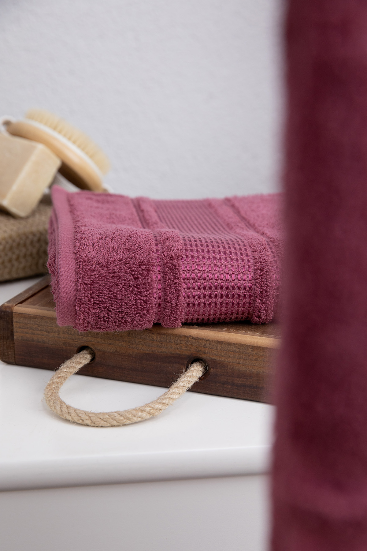 Özdilek Colourist 2'li El Yüz Havlusu 50x90 - Koyu Pembe Özdilek Colourist 2'li El Yüz Havlusu 50x90 - Koyu Pembe