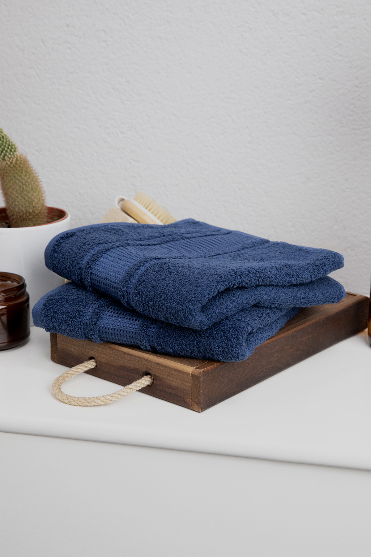 Özdilek Colourist 2'li El Yüz Havlusu 50x90 - Lacivert Özdilek Colourist 2'li El Yüz Havlusu 50x90 - Lacivert